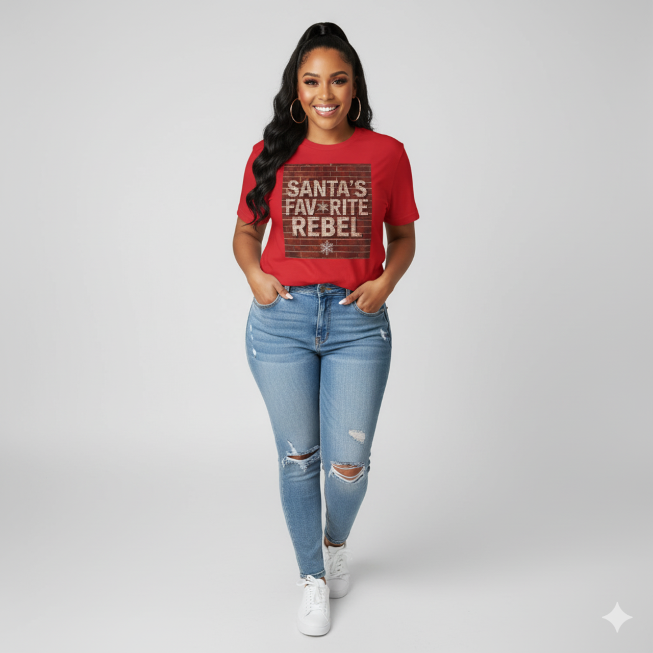 Santa’s Favorite Rebel Tee — Retro Rustic Christmas Shirt Santa’s Favorite Rebel Tee — Retro Rustic Christmas Shirt