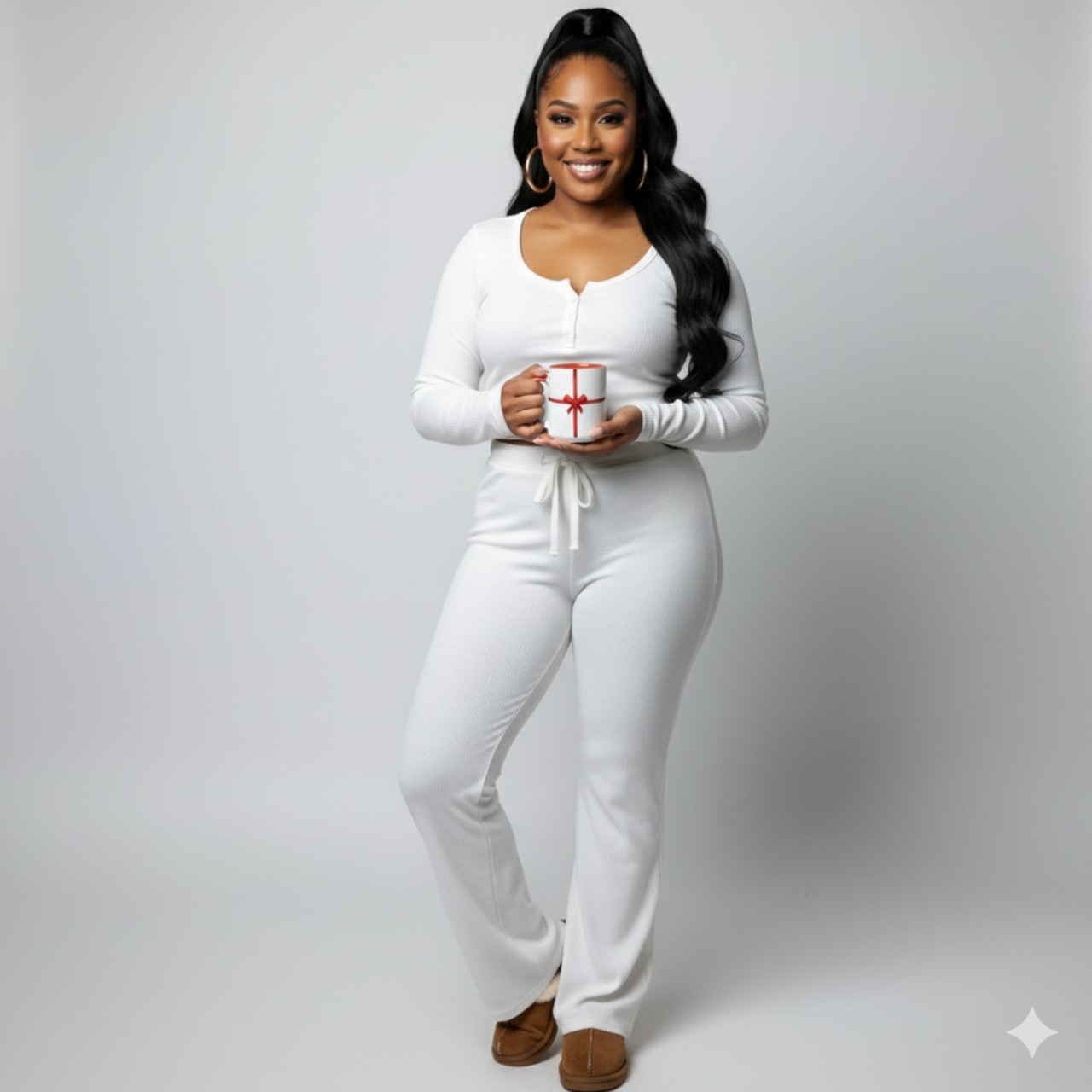 Gift Ribbon Coffee Mug — Red Bow Accent Holiday Present Mug (11/15oz) product thumbnail image Gift Ribbon Coffee Mug — Red Bow Accent Holiday Present Mug (11/15oz) product thumbnail image