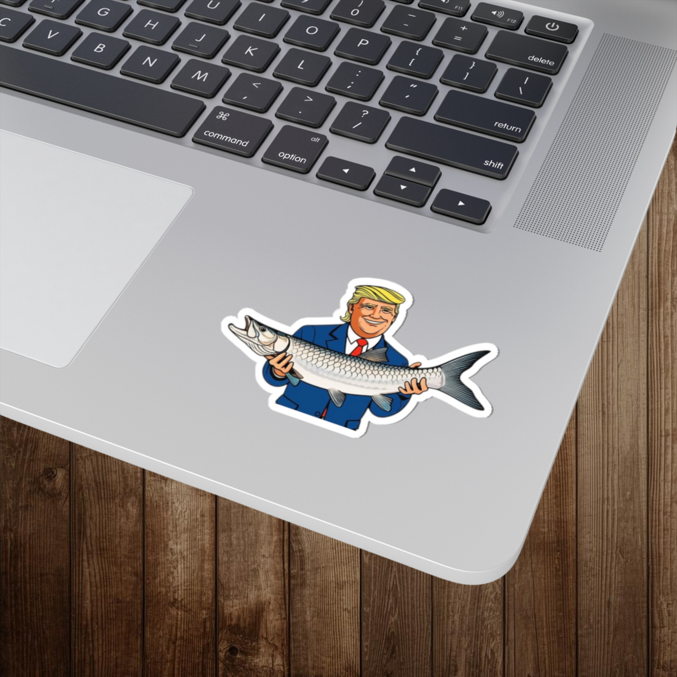 Presidential Angler Fishing Sticker | Tarpon Sticker | Political Funny Fishing Decal | Patriotic Fishing Sticker | Fishing Gift | Dad Gif product thumbnail image