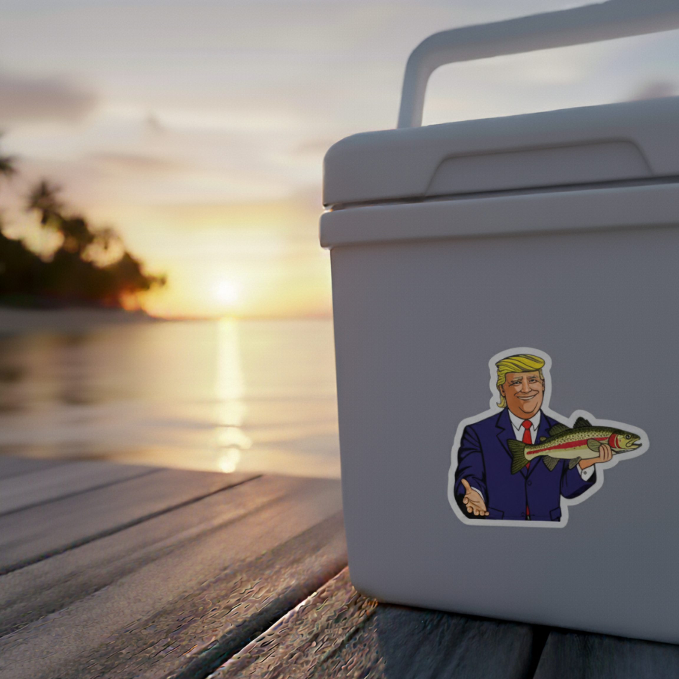 Presidential Angler Fishing Sticker | Trout Sticker | Political Funny Fishing Decal | Patriotic Fishing Sticker | Fishing Gift | Dad Gift product thumbnail image Presidential Angler Fishing Sticker | Trout Sticker | Political Funny Fishing Decal | Patriotic Fishing Sticker | Fishing Gift | Dad Gift product thumbnail image
