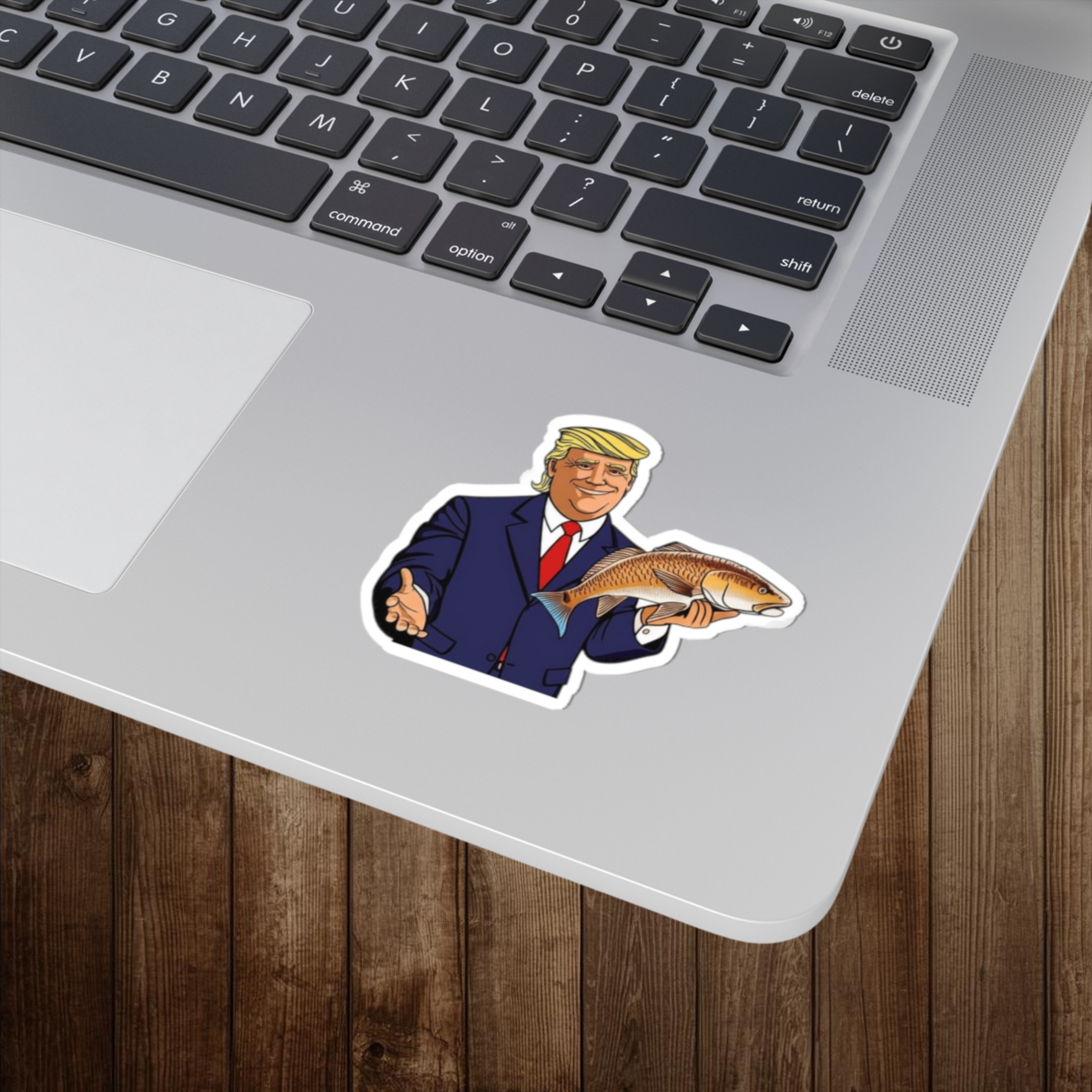 Presidential Angler Fishing Sticker | Redfish Sticker | Political Funny Fishing Decal | Patriotic Fishing Sticker | Fishing Gift | Dad Gift product thumbnail image