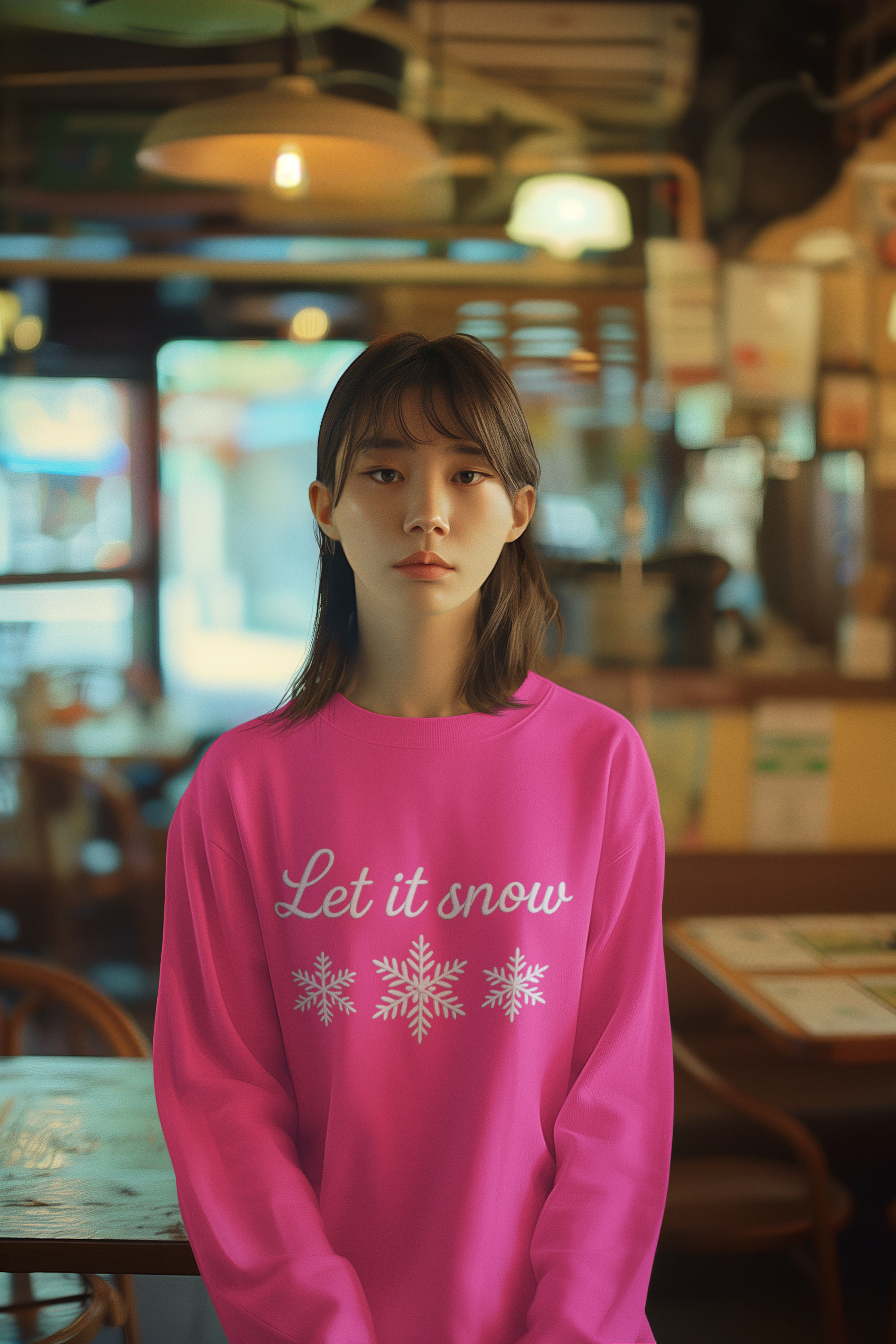 Let It Snow snowflakes Crewneck Sweatshirt | Christmas winter design product thumbnail image Let It Snow snowflakes Crewneck Sweatshirt | Christmas winter design product thumbnail image