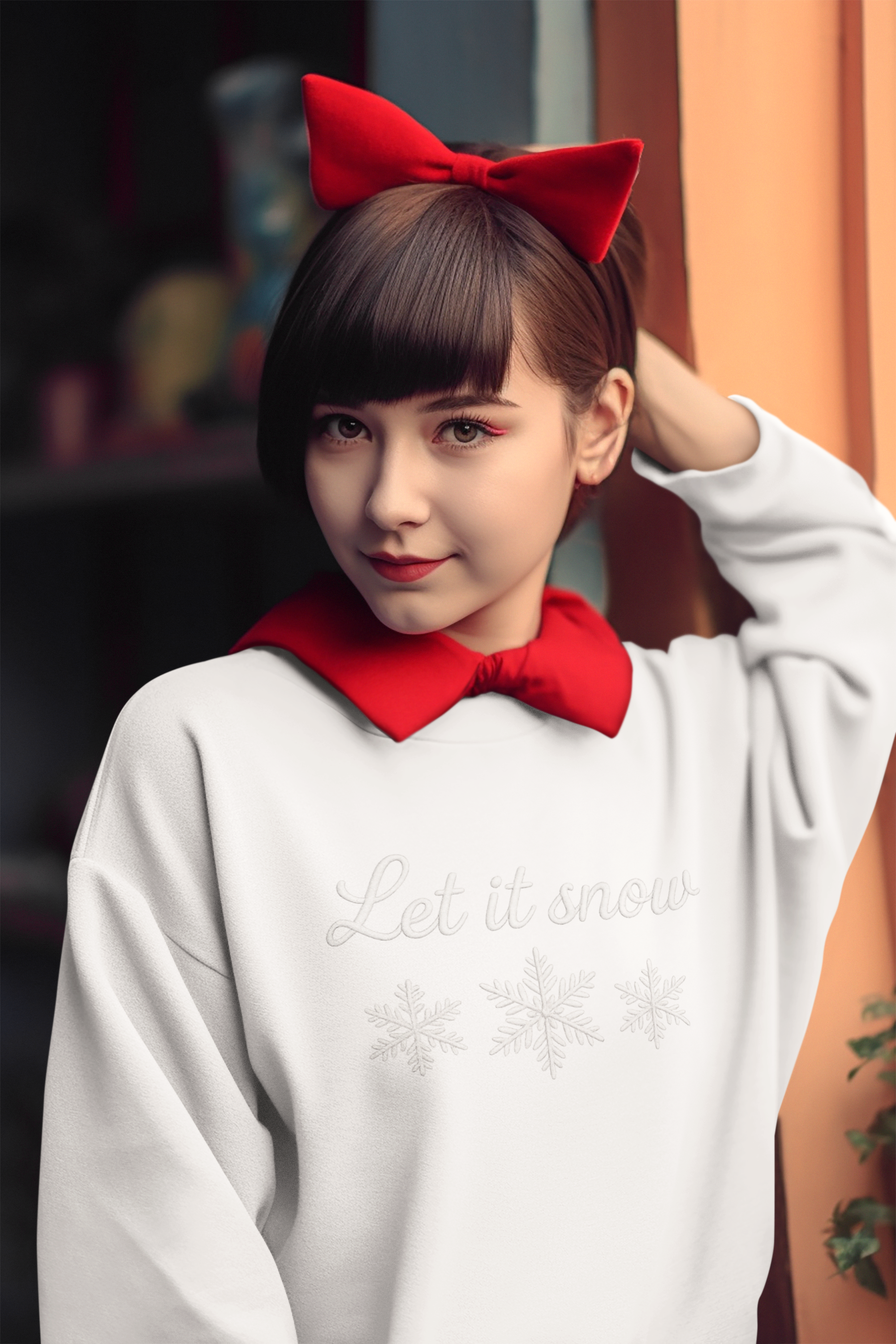 Let It Snow snowflakes Crewneck Sweatshirt | Christmas winter design product thumbnail image Let It Snow snowflakes Crewneck Sweatshirt | Christmas winter design product thumbnail image