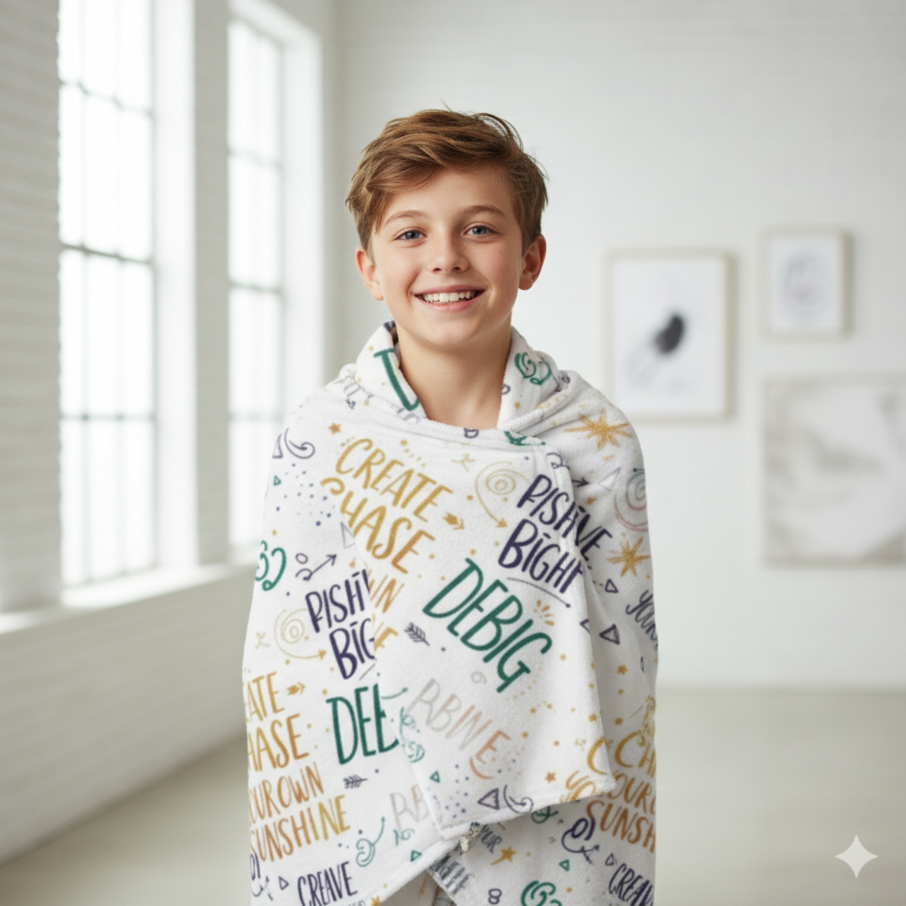 Youth Hooded Towel — Inspirational Positive Vibes (‘Create Chase Your Own Sunshine’, ‘Believe’, ‘Dream Big’) product thumbnail image Youth Hooded Towel — Inspirational Positive Vibes (‘Create Chase Your Own Sunshine’, ‘Believe’, ‘Dream Big’) product thumbnail image