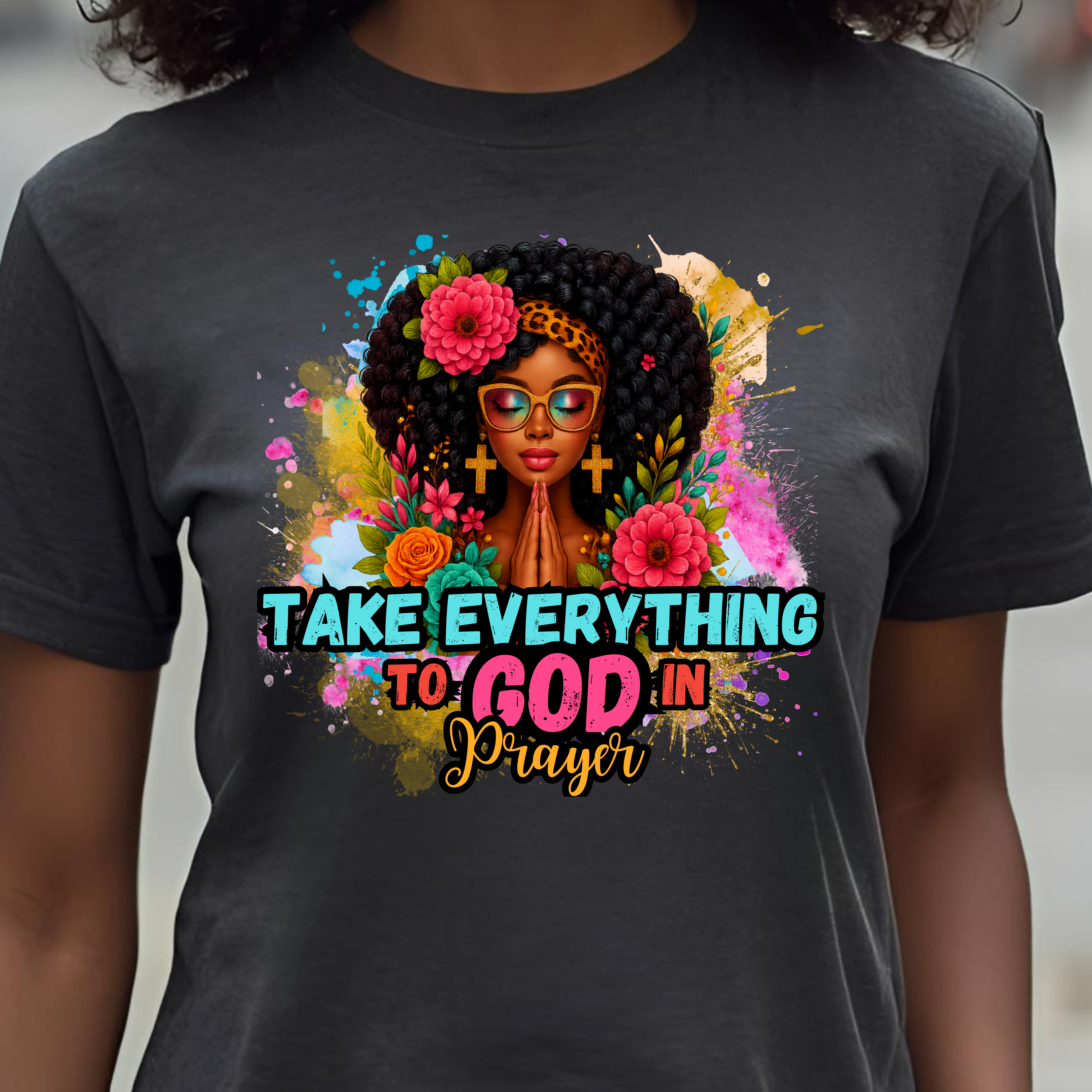"Take Everything to God in Prayer" Christian Women’s T-Shirt – Peaceful Mindset, Powerful Faith Apparel