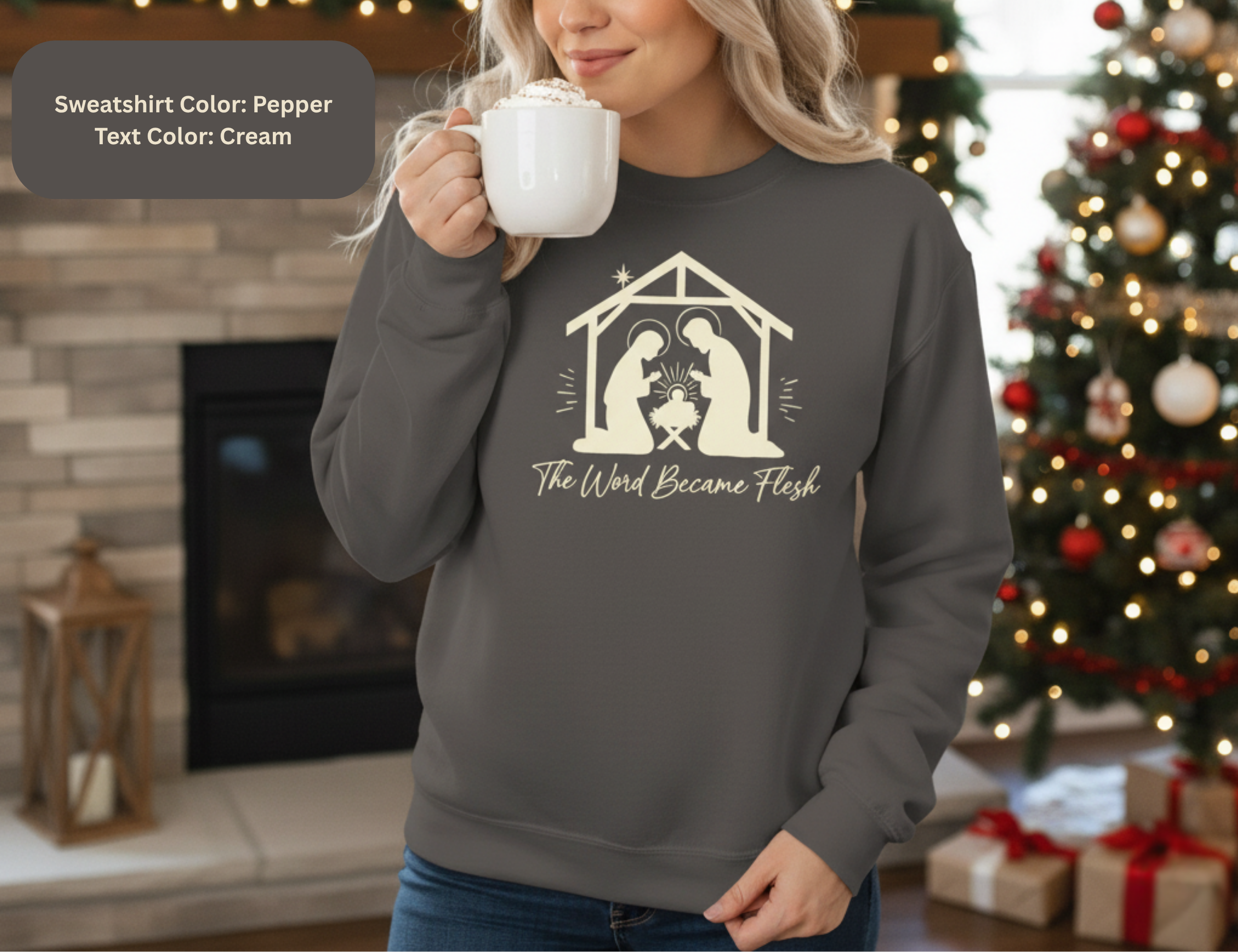 The Word Became Flesh Sweatshirt- Comfort Colors Based on John 1:14 product thumbnail image The Word Became Flesh Sweatshirt- Comfort Colors Based on John 1:14 product thumbnail image