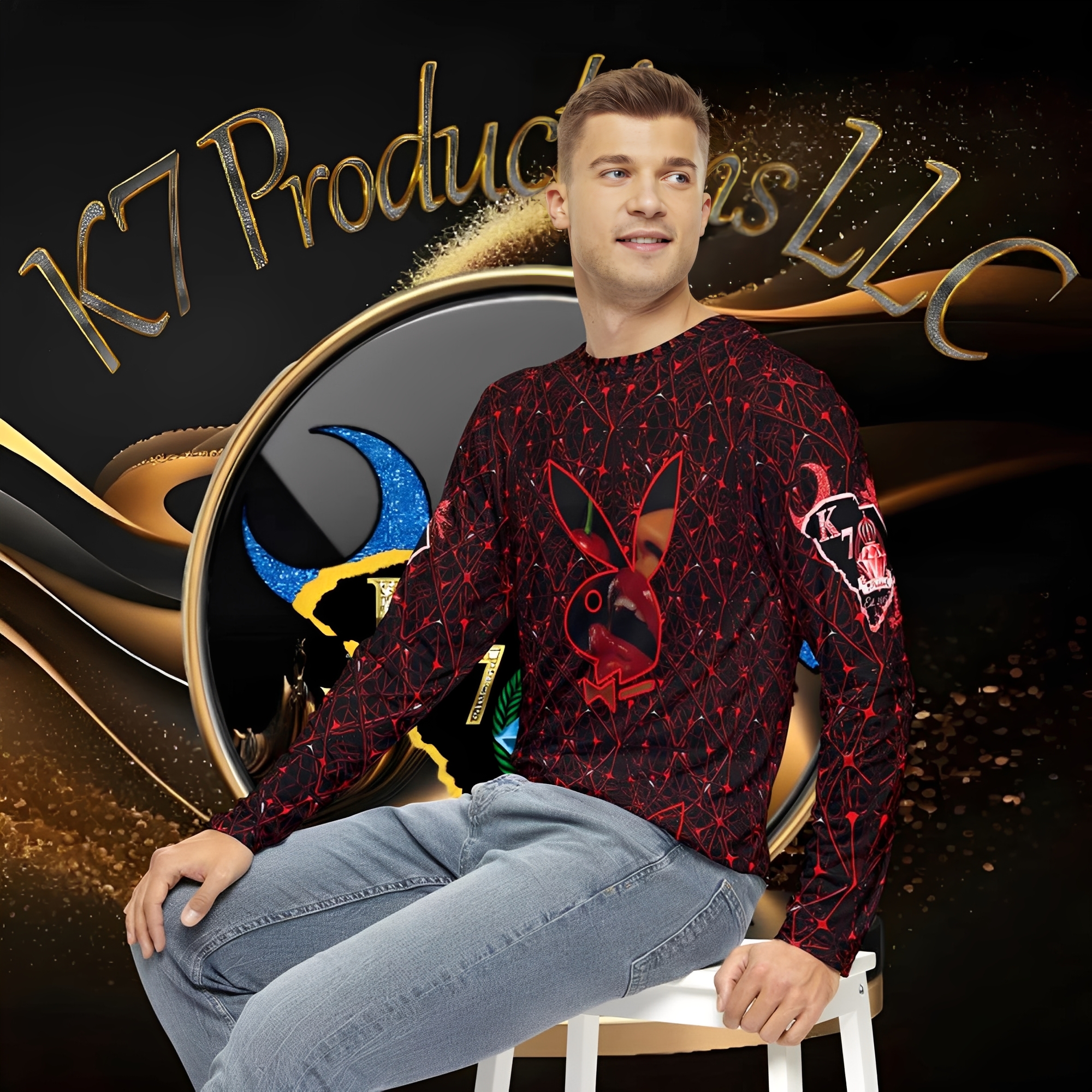 Men's PlayBoy WobWeb Long Sleeve Shirt product thumbnail image Men's PlayBoy WobWeb Long Sleeve Shirt product thumbnail image