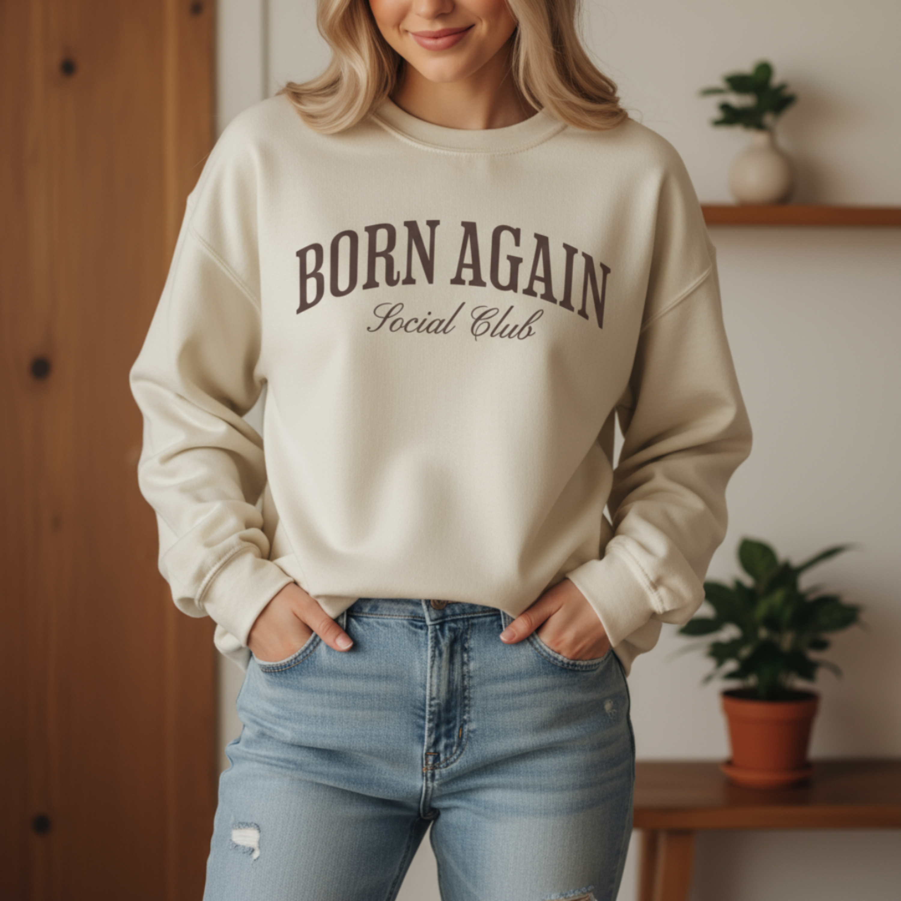 Born Again Social Club Sweatshirt product thumbnail image Born Again Social Club Sweatshirt product thumbnail image