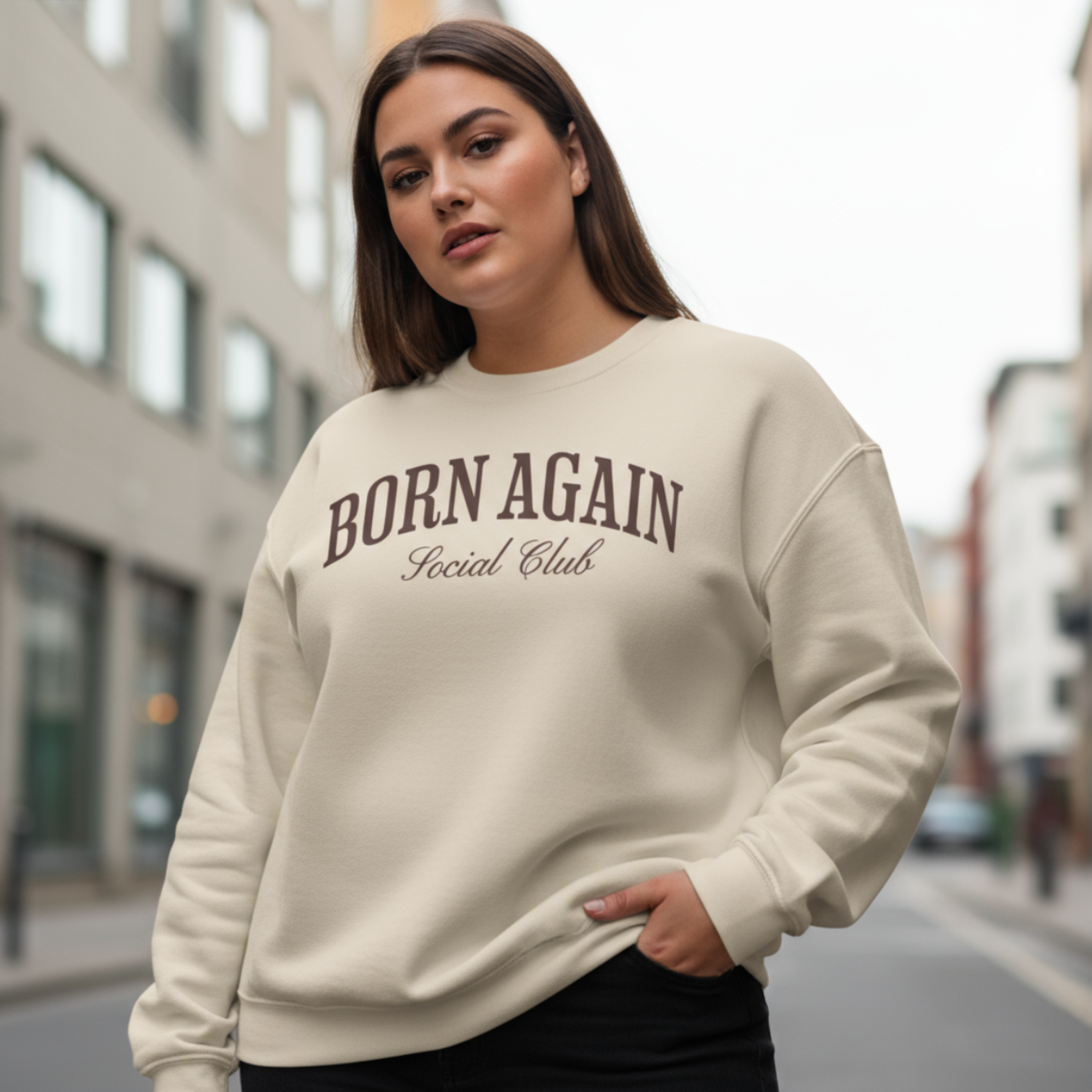 Born Again Social Club Sweatshirt product thumbnail image Born Again Social Club Sweatshirt product thumbnail image