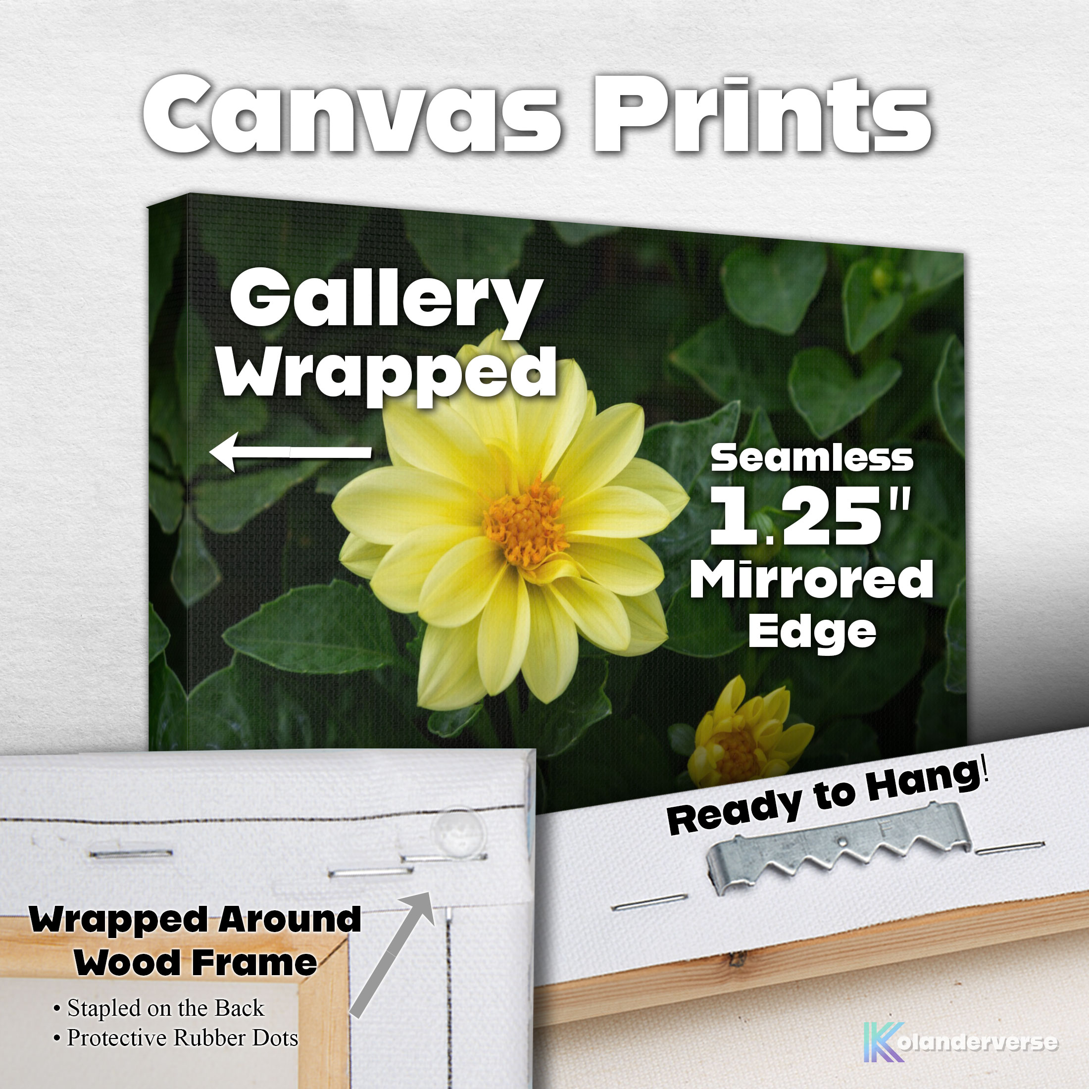 Yellow Dahlia Flower - Canvas Print - Floral Botanical Photography Decor, Modern Farmhouse Artwork #37 product thumbnail image Yellow Dahlia Flower - Canvas Print - Floral Botanical Photography Decor, Modern Farmhouse Artwork #37 product thumbnail image