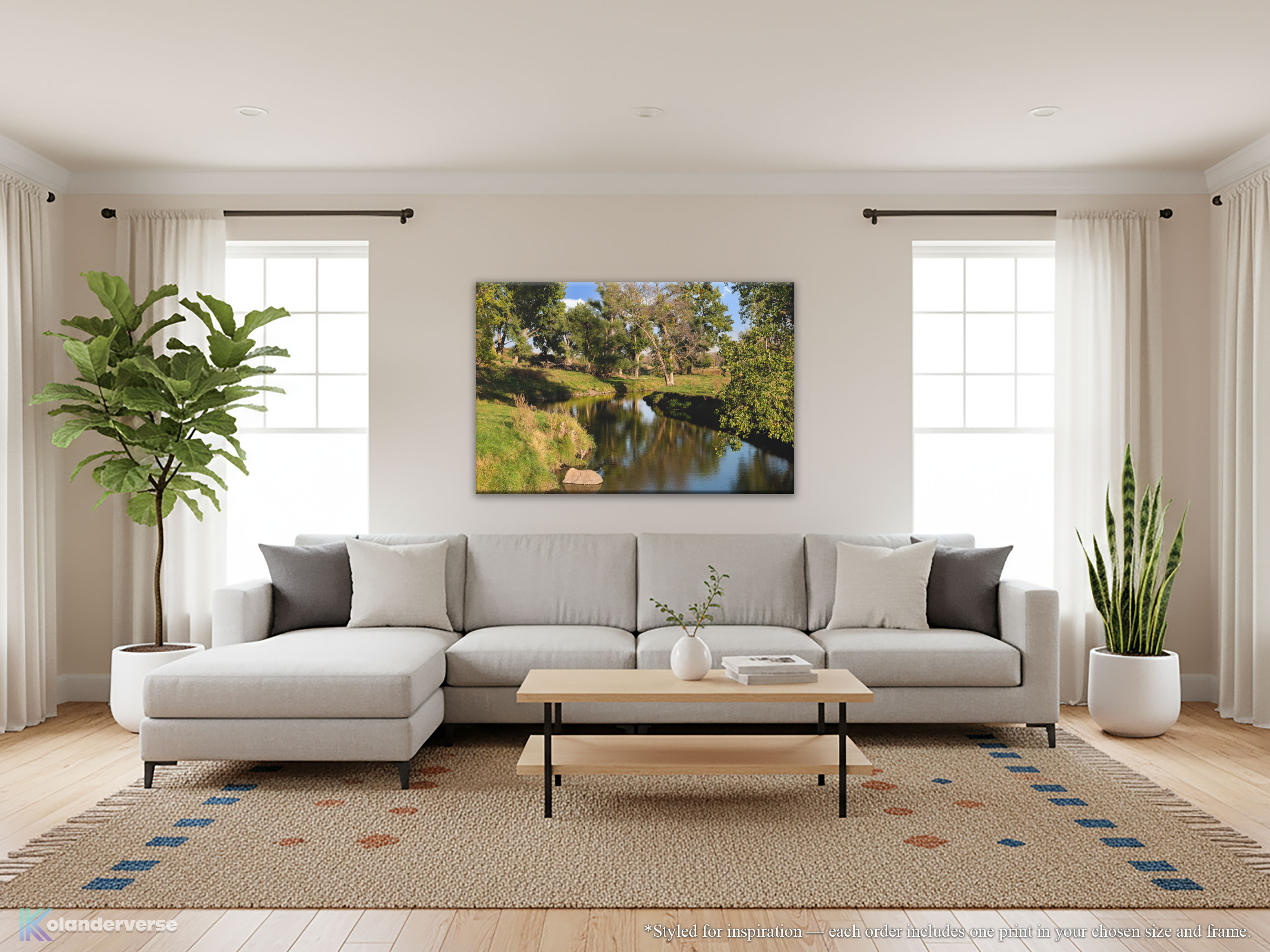 Creek Bend - Canvas Print - Rural Riverbank Water Sky Reflection Landscape Photography Wall Art #42 product thumbnail image Creek Bend - Canvas Print - Rural Riverbank Water Sky Reflection Landscape Photography Wall Art #42 product thumbnail image