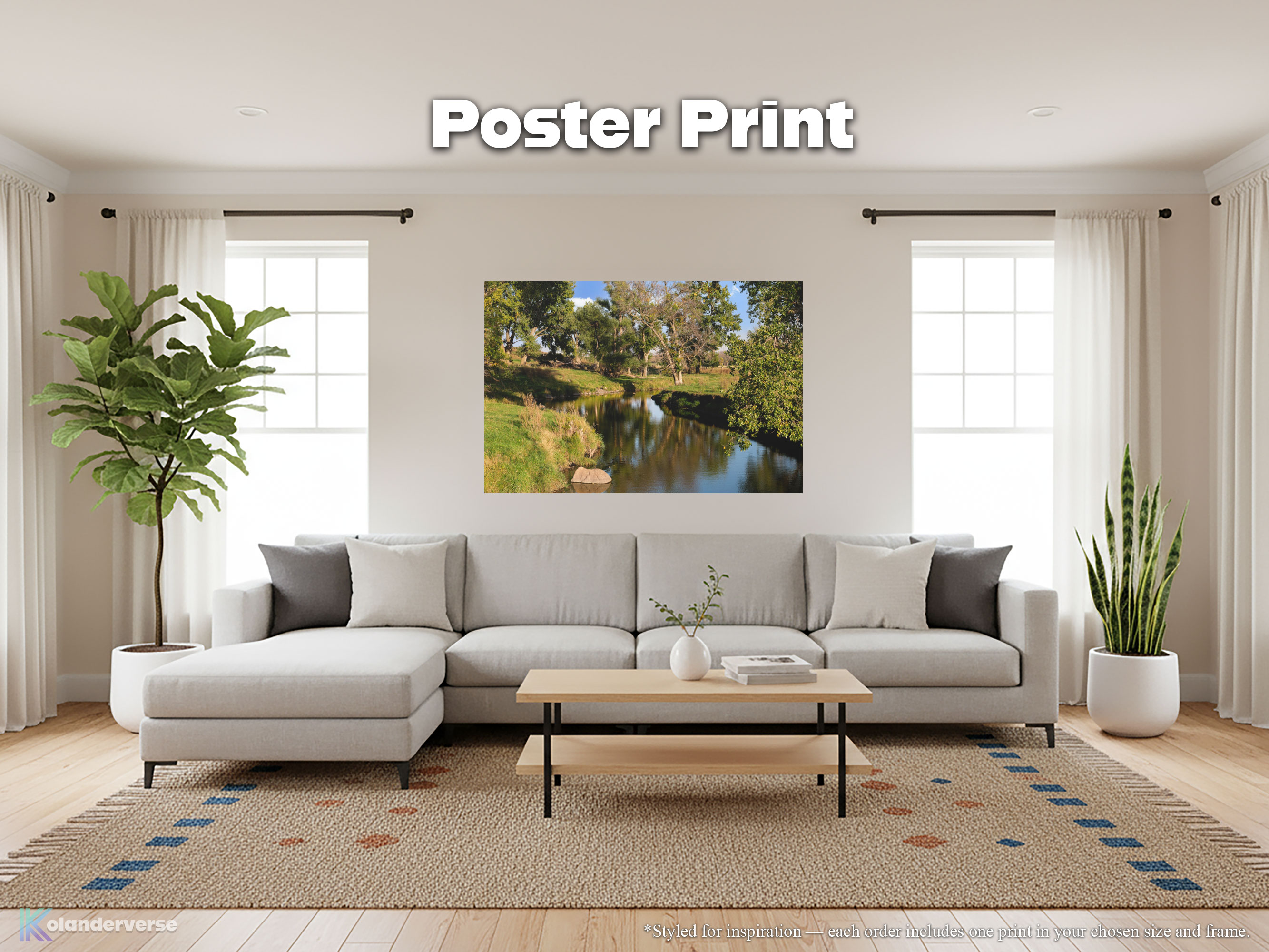 Creek Bend - Giclée Poster Print - Rural Riverbank Water Sky Reflection Landscape Photography Wall Art #42 product thumbnail image Creek Bend - Giclée Poster Print - Rural Riverbank Water Sky Reflection Landscape Photography Wall Art #42 product thumbnail image