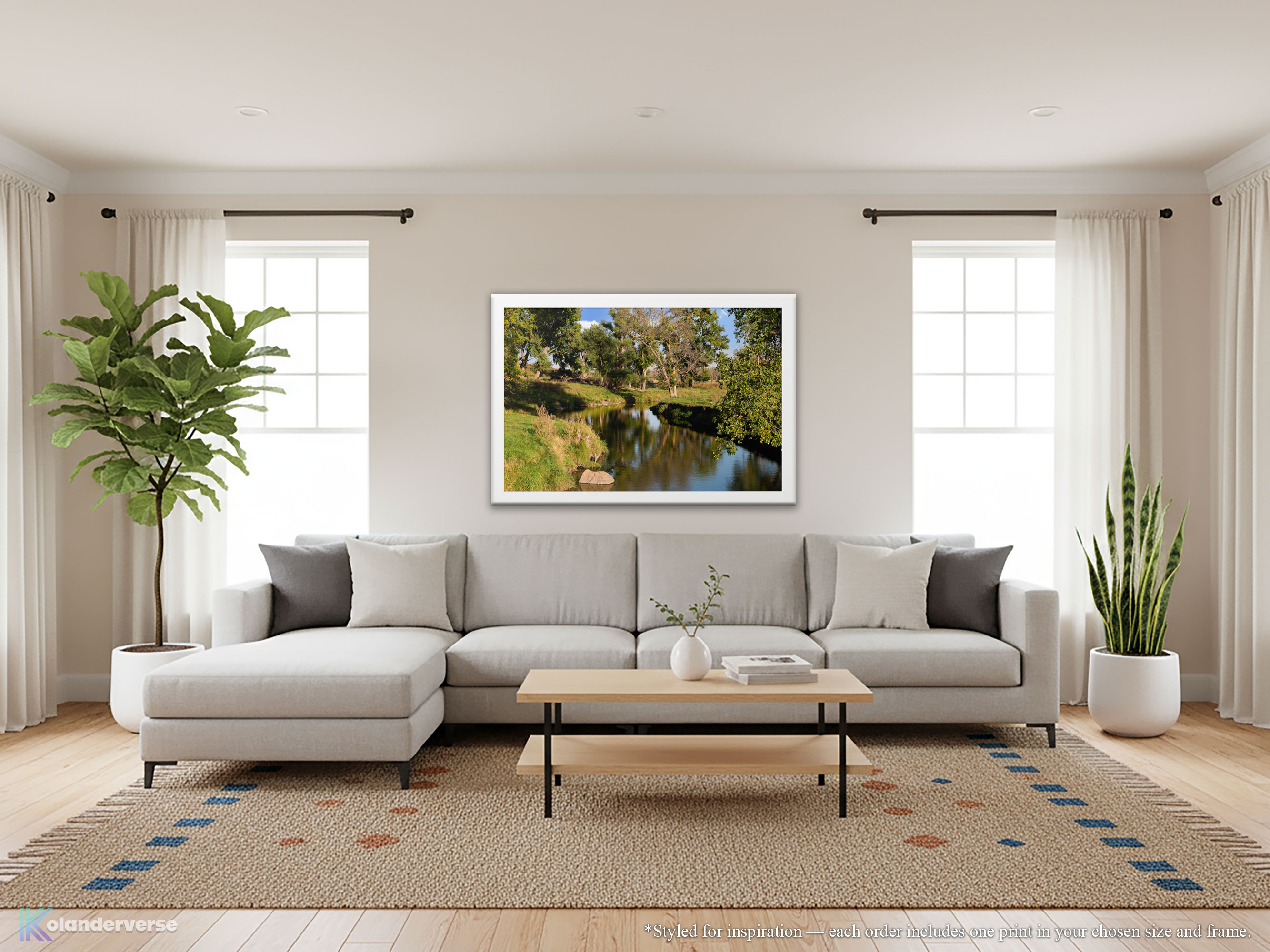 Creek Bend - Framed Print - Rural Riverbank Water Sky Reflection Landscape Photography Wall Art #42 product thumbnail image Creek Bend - Framed Print - Rural Riverbank Water Sky Reflection Landscape Photography Wall Art #42 product thumbnail image