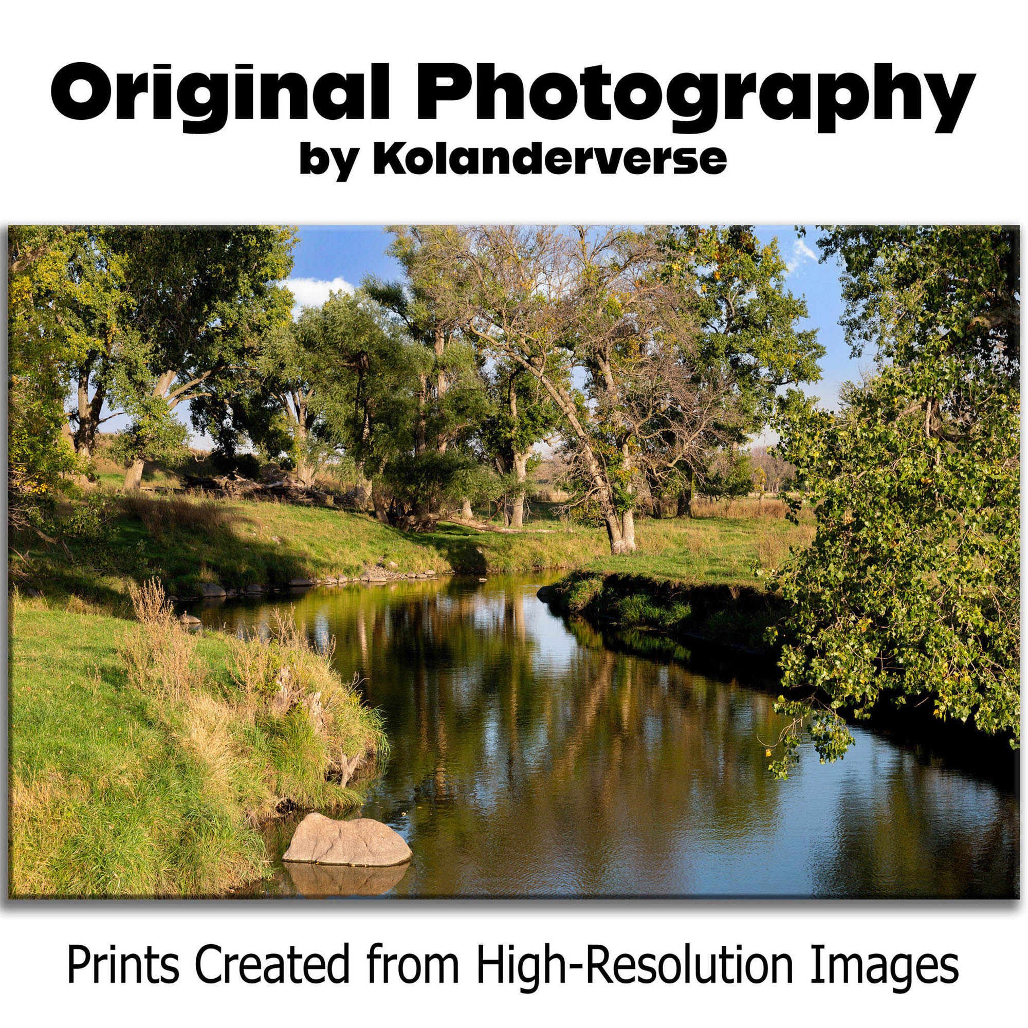 Creek Bend - Framed Print - Rural Riverbank Water Sky Reflection Landscape Photography Wall Art #42 product thumbnail image