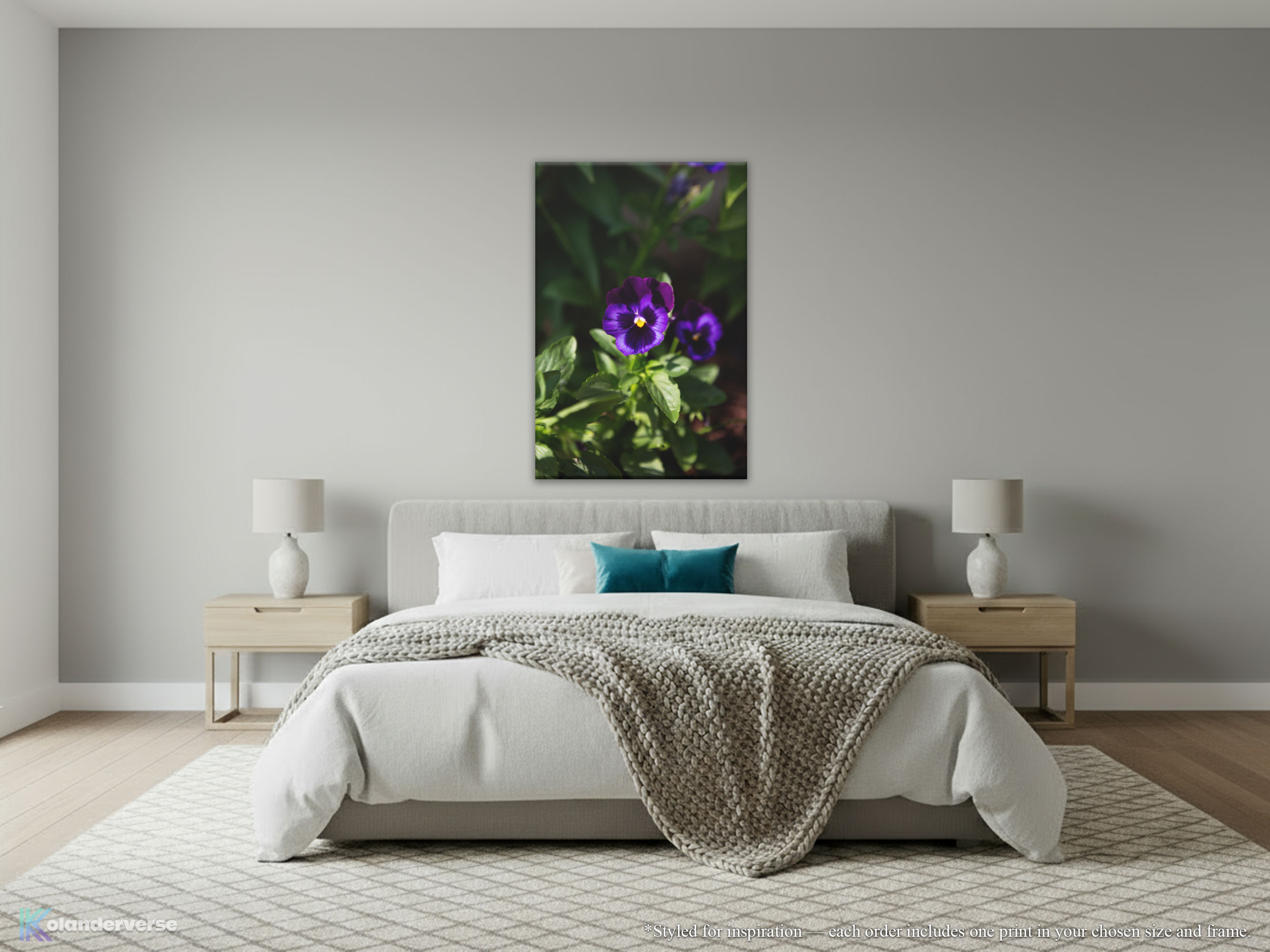 Two Purple Pansies - Canvas Print - Deep Violet Pansy Flowers Photography Wall Art, Botanical Floral Artwork #45 product thumbnail image Two Purple Pansies - Canvas Print - Deep Violet Pansy Flowers Photography Wall Art, Botanical Floral Artwork #45 product thumbnail image