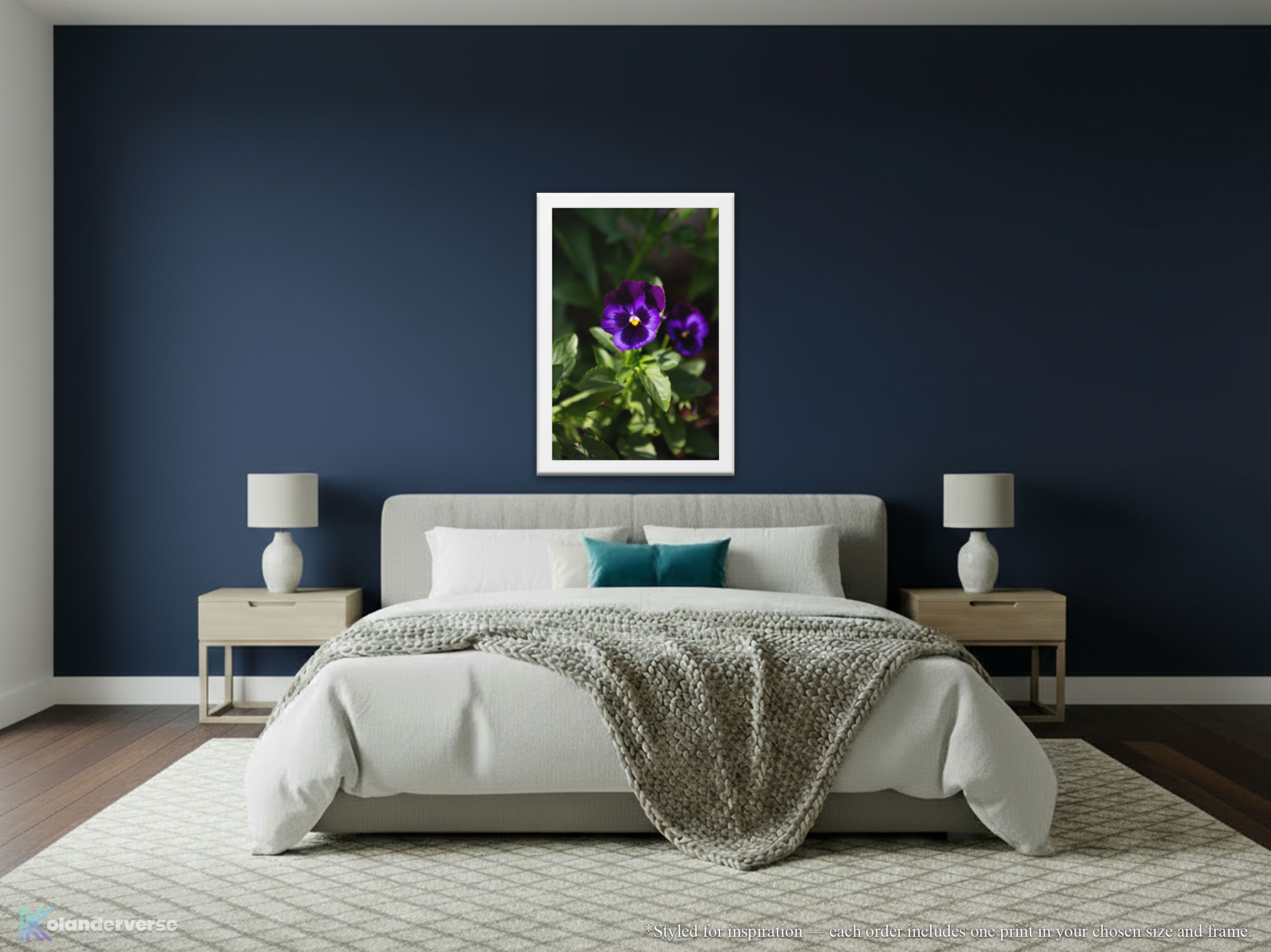 Two Purple Pansies - Framed Print - Deep Violet Pansy Flowers Photography Wall Art, Botanical Floral Artwork #45 Two Purple Pansies - Framed Print - Deep Violet Pansy Flowers Photography Wall Art, Botanical Floral Artwork #45