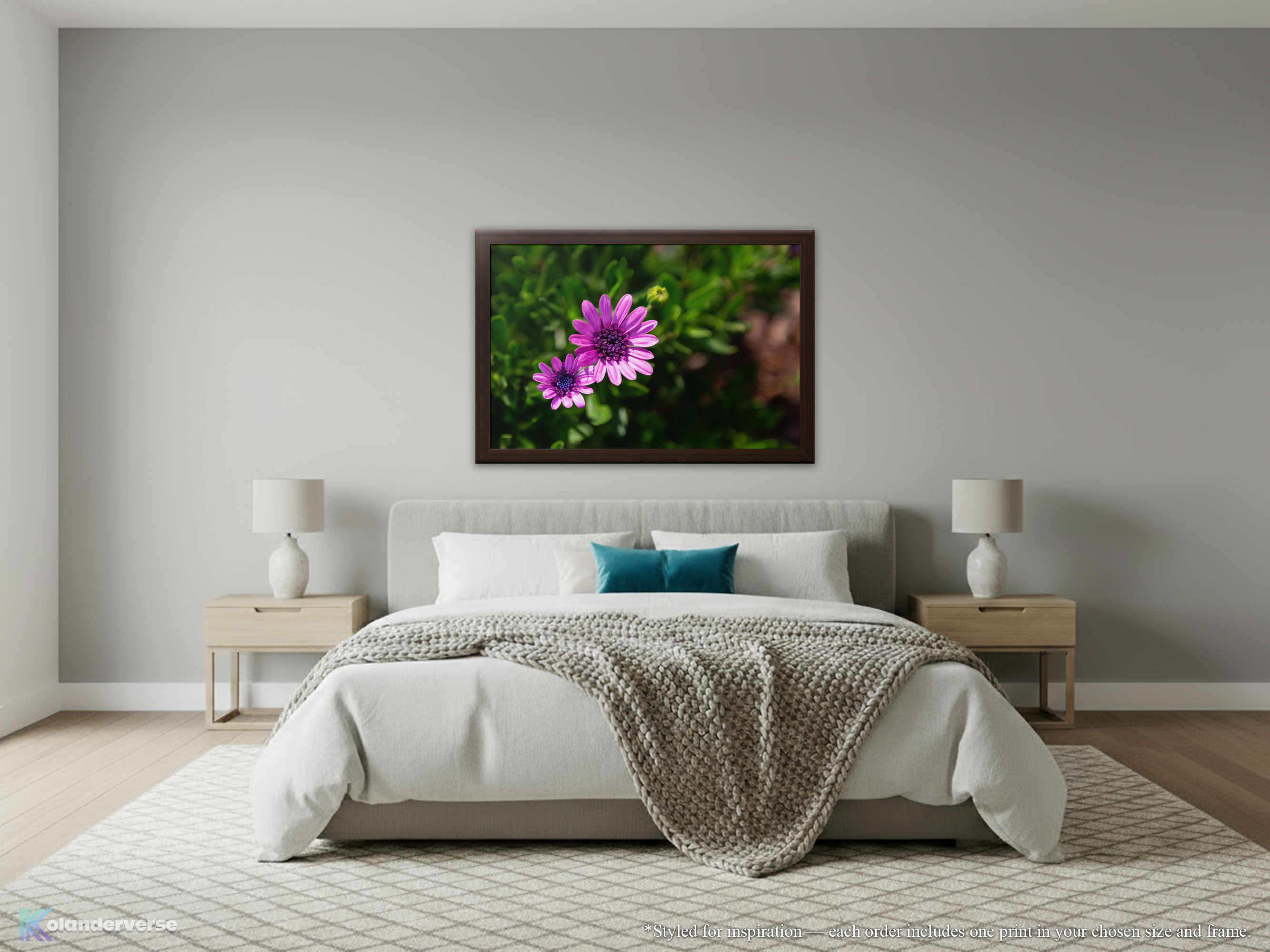 Purple African Daisy Flower - Framed Print - Botanical Floral Nature Photography Wall Art #47 product thumbnail image