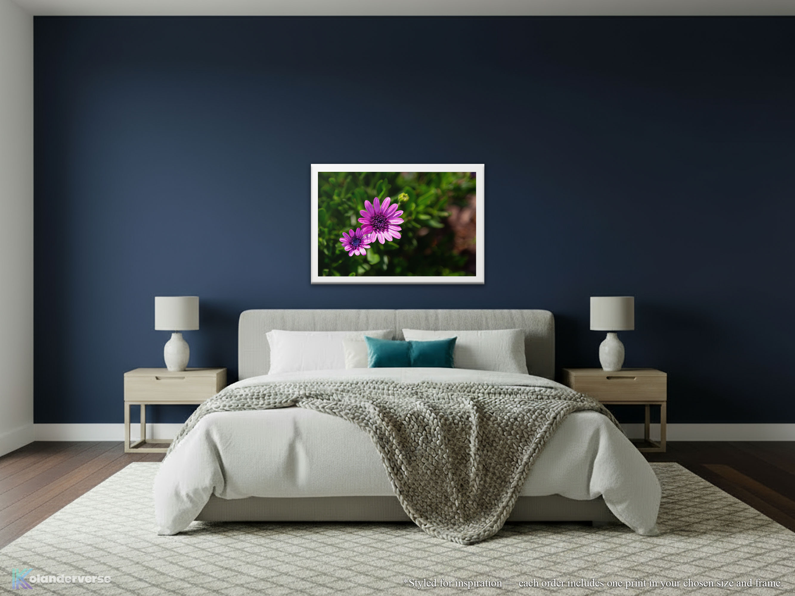 Purple African Daisy Flower - Framed Print - Botanical Floral Nature Photography Wall Art #47 product thumbnail image