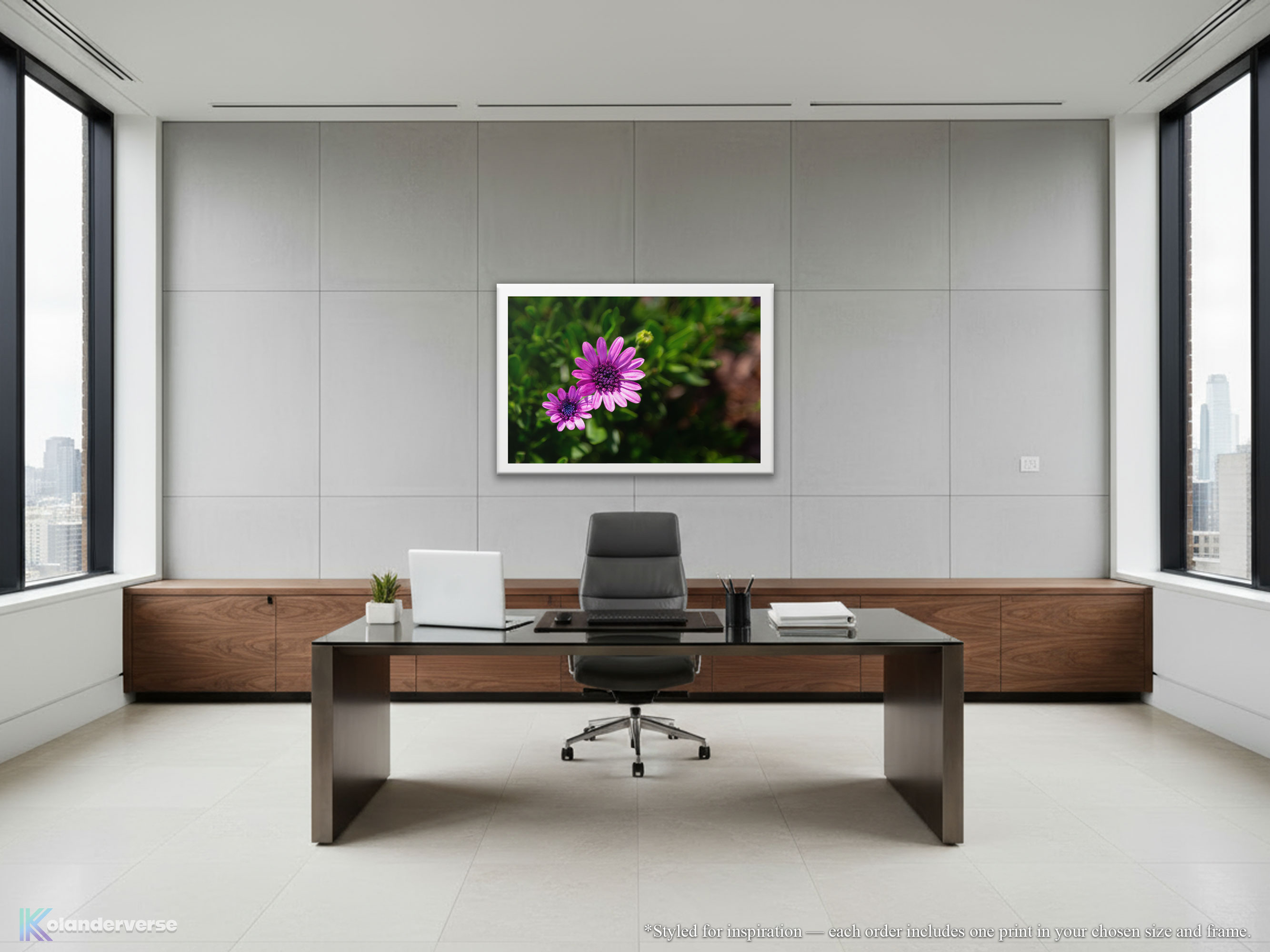 Purple African Daisy Flower - Framed Print - Botanical Floral Nature Photography Wall Art #47 product thumbnail image