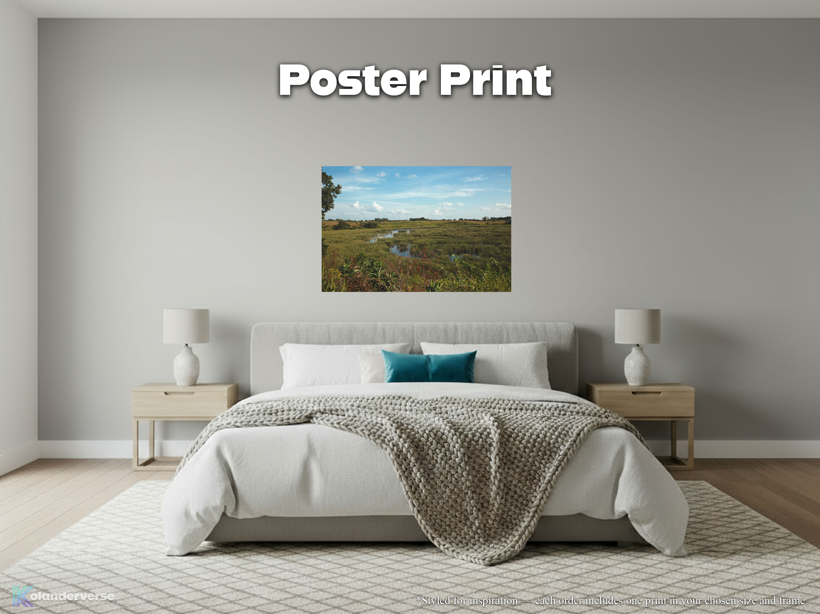 Wetlands Prairie - Giclée Poster Print -Landscape Photography, Rural Marsh Grassland Wall Art #54 Wetlands Prairie - Giclée Poster Print -Landscape Photography, Rural Marsh Grassland Wall Art #54