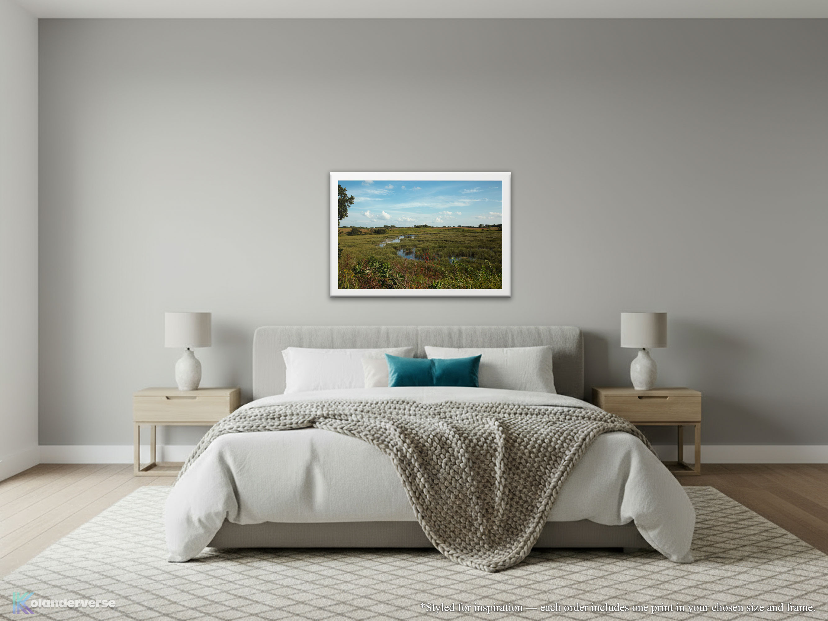 Wetlands Prairie - Framed Print - Landscape Photography, Rural Marsh Grassland Wall Art #54 product thumbnail image