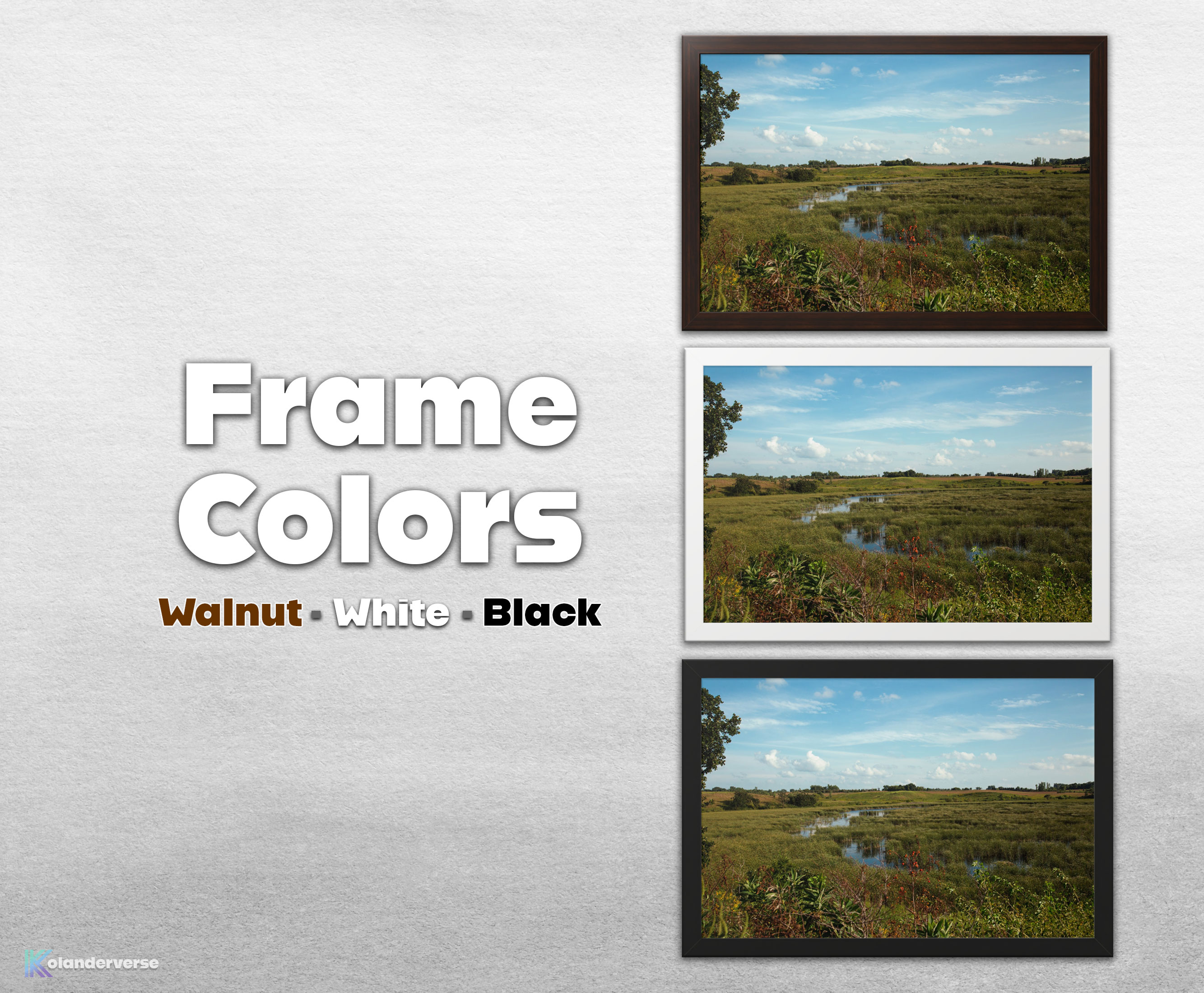 Wetlands Prairie - Framed Print - Landscape Photography, Rural Marsh Grassland Wall Art #54 product thumbnail image