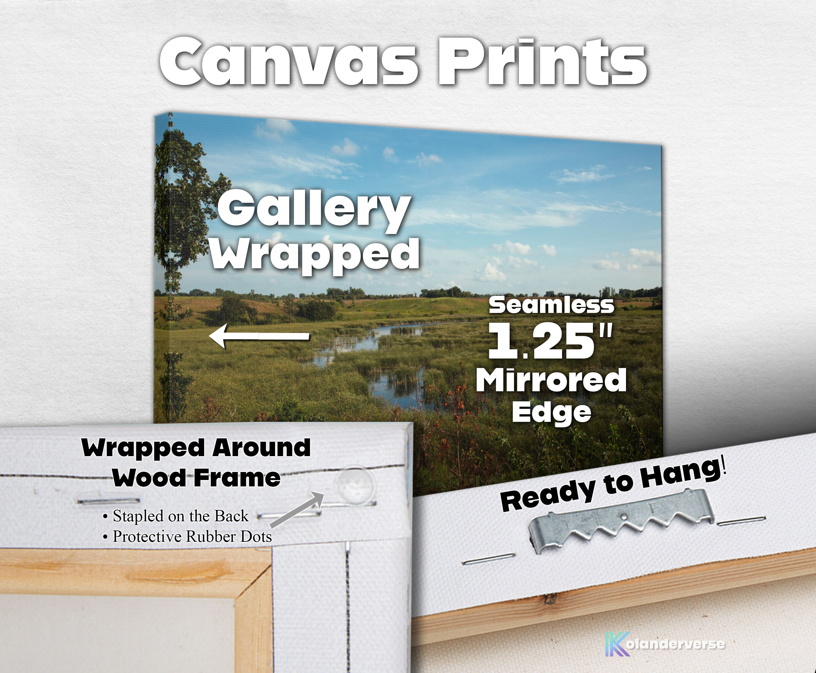 Wetlands Prairie - Canvas Print - Landscape Photography, Rural Marsh Grassland Wall Art #54 product thumbnail image