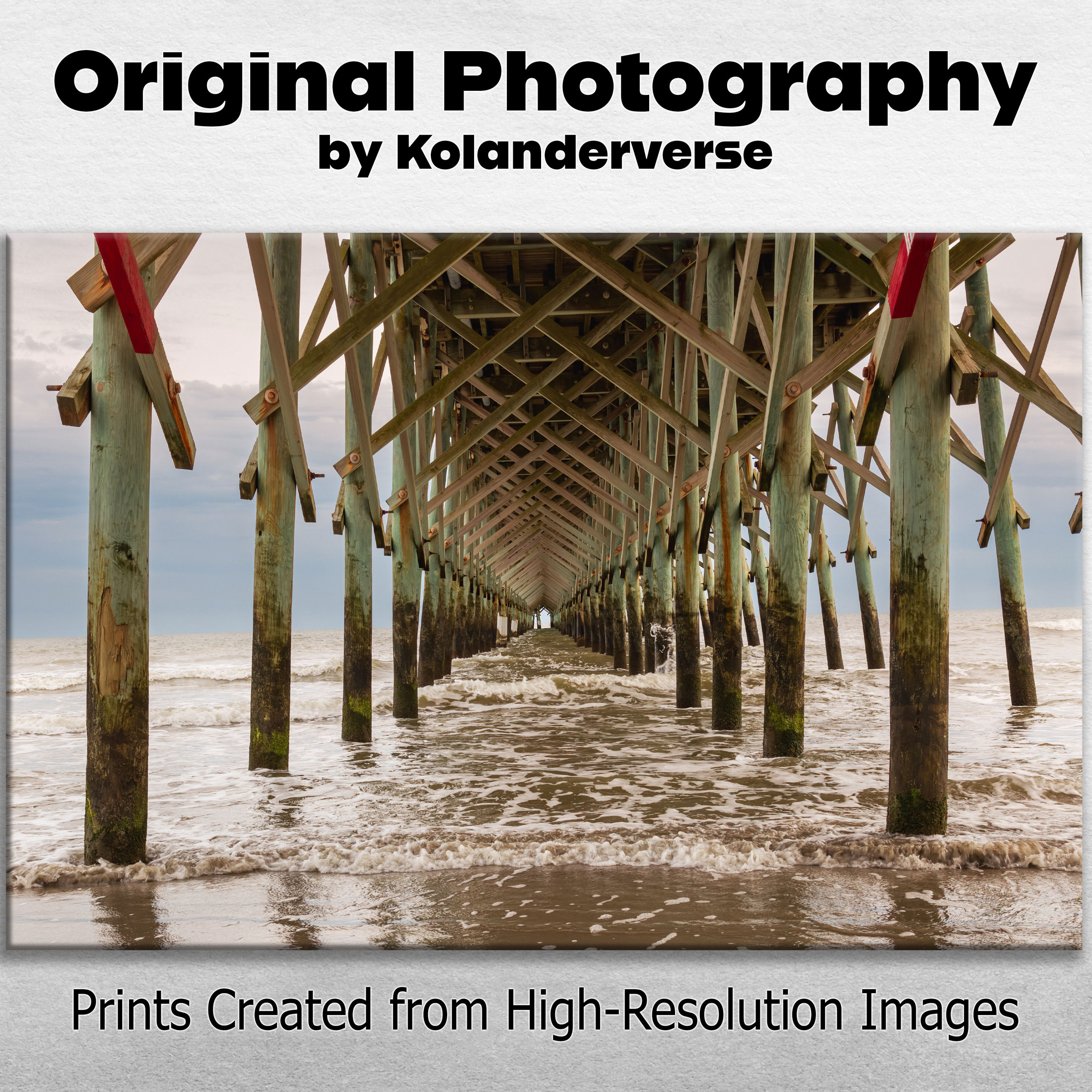 Folly Beach Pier - Giclée Poster Print Vertical - South Carolina Coastal Photography – Symmetry Ocean Waves Under Pier Wall Art – Beach House Décor #58 product thumbnail image Folly Beach Pier - Giclée Poster Print Vertical - South Carolina Coastal Photography – Symmetry Ocean Waves Under Pier Wall Art – Beach House Décor #58 product thumbnail image