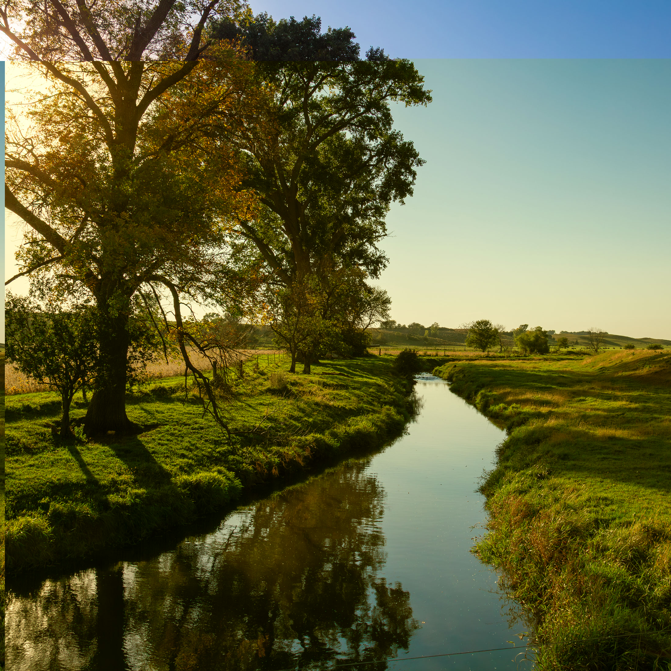 Golden Hour Creek Landscape - Giclée Poster Print - Minnesota Countryside Photography, Peaceful Pasture Farmhouse Decor for Living Room or Office #3 product thumbnail image