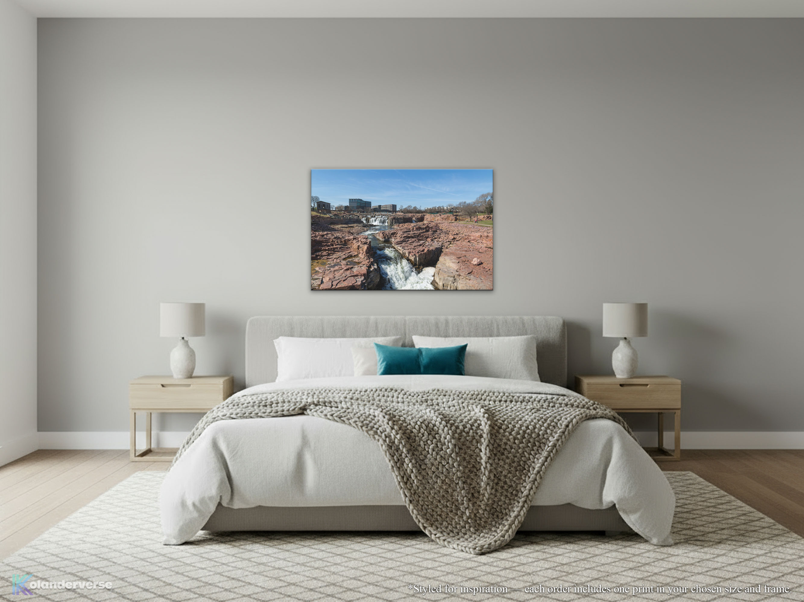 Falls Park Waterfalls - Canvas Print - Sioux Falls South Dakota Print – Quartzite Nature Landscape Photography Wall Art #6 product thumbnail image