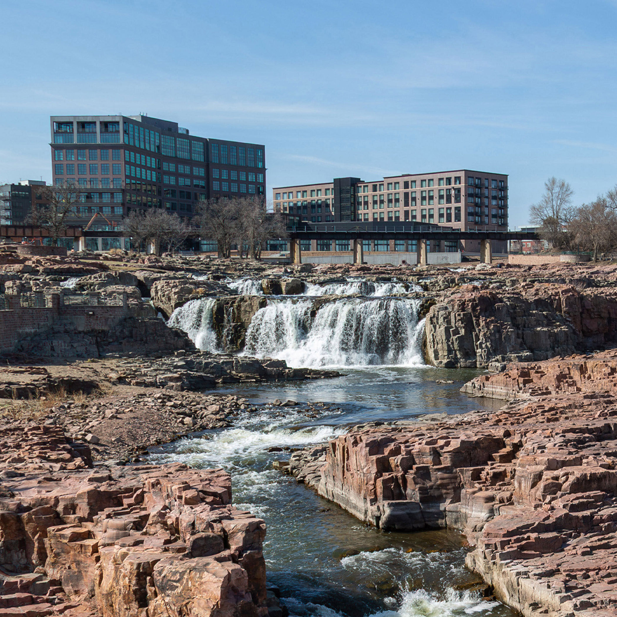 Falls Park Waterfalls - Canvas Print - Sioux Falls South Dakota Print – Quartzite Nature Landscape Photography Wall Art #6 product thumbnail image
