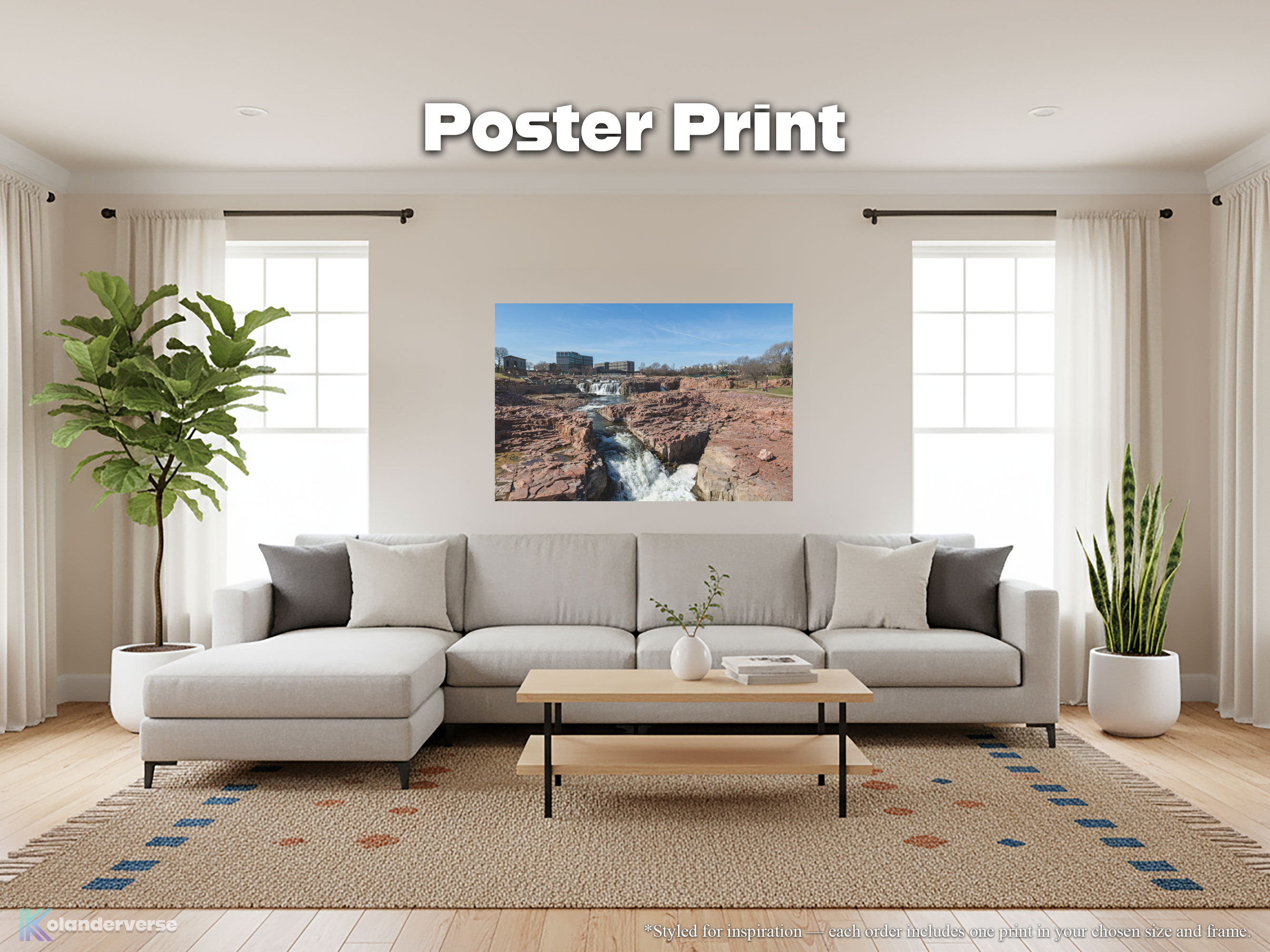 Falls Park Waterfalls - Giclée Poster Print - Sioux Falls South Dakota Print – Quartzite Nature Landscape Photography Wall Art #6 product thumbnail image Falls Park Waterfalls - Giclée Poster Print - Sioux Falls South Dakota Print – Quartzite Nature Landscape Photography Wall Art #6 product thumbnail image