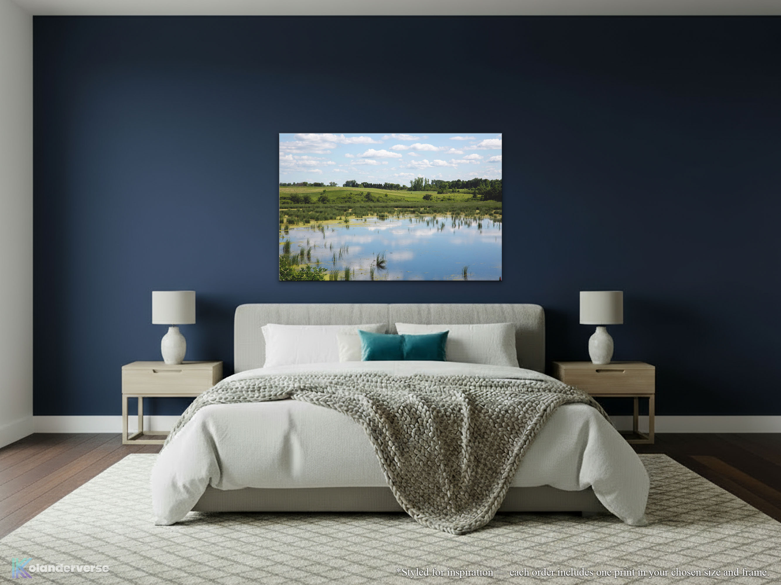 Minnesota Wetlands - Canvas Print - Marsh Lake Water  Reflection Landscape, Rustic Wall Photography, Countryside Prairie #7 product thumbnail image