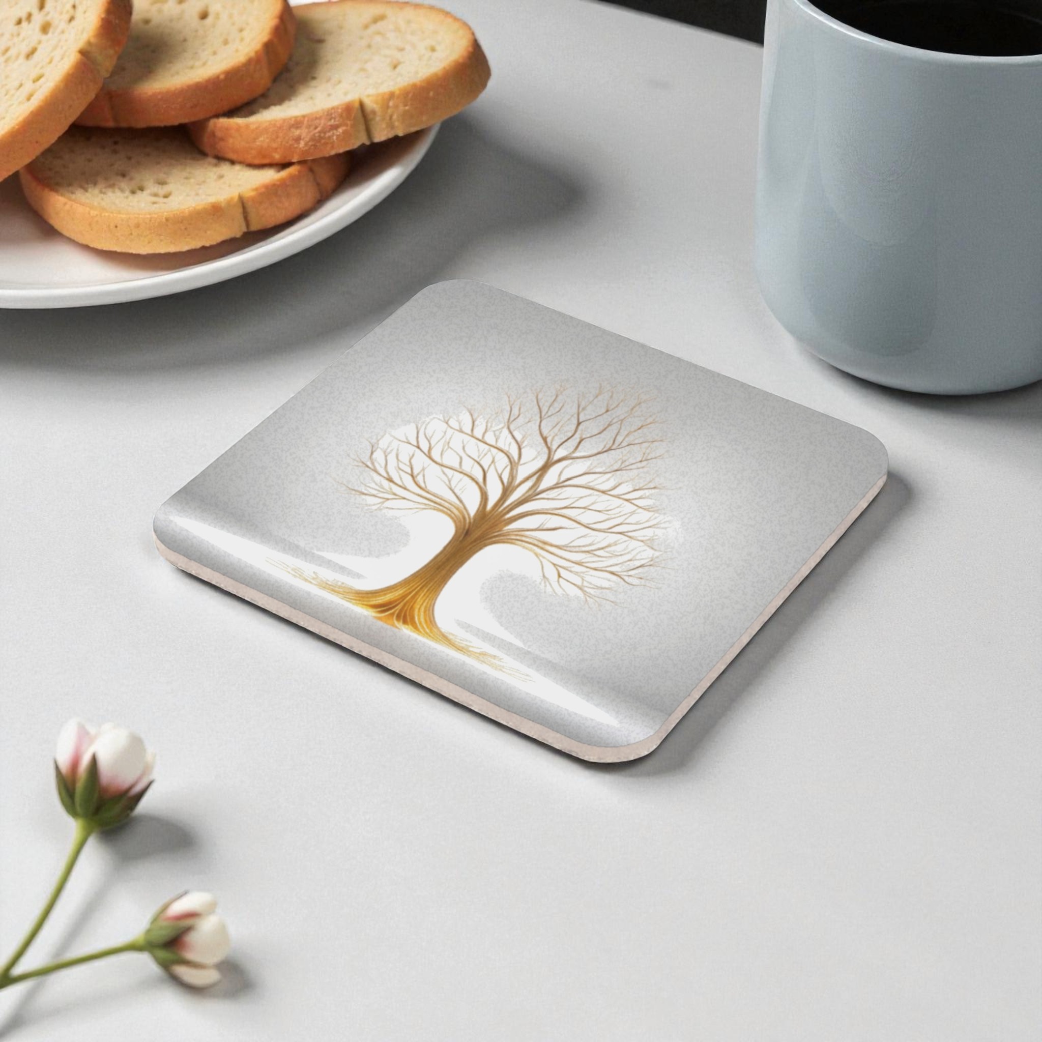 Elegant Earth Tree Cork Back Coaster