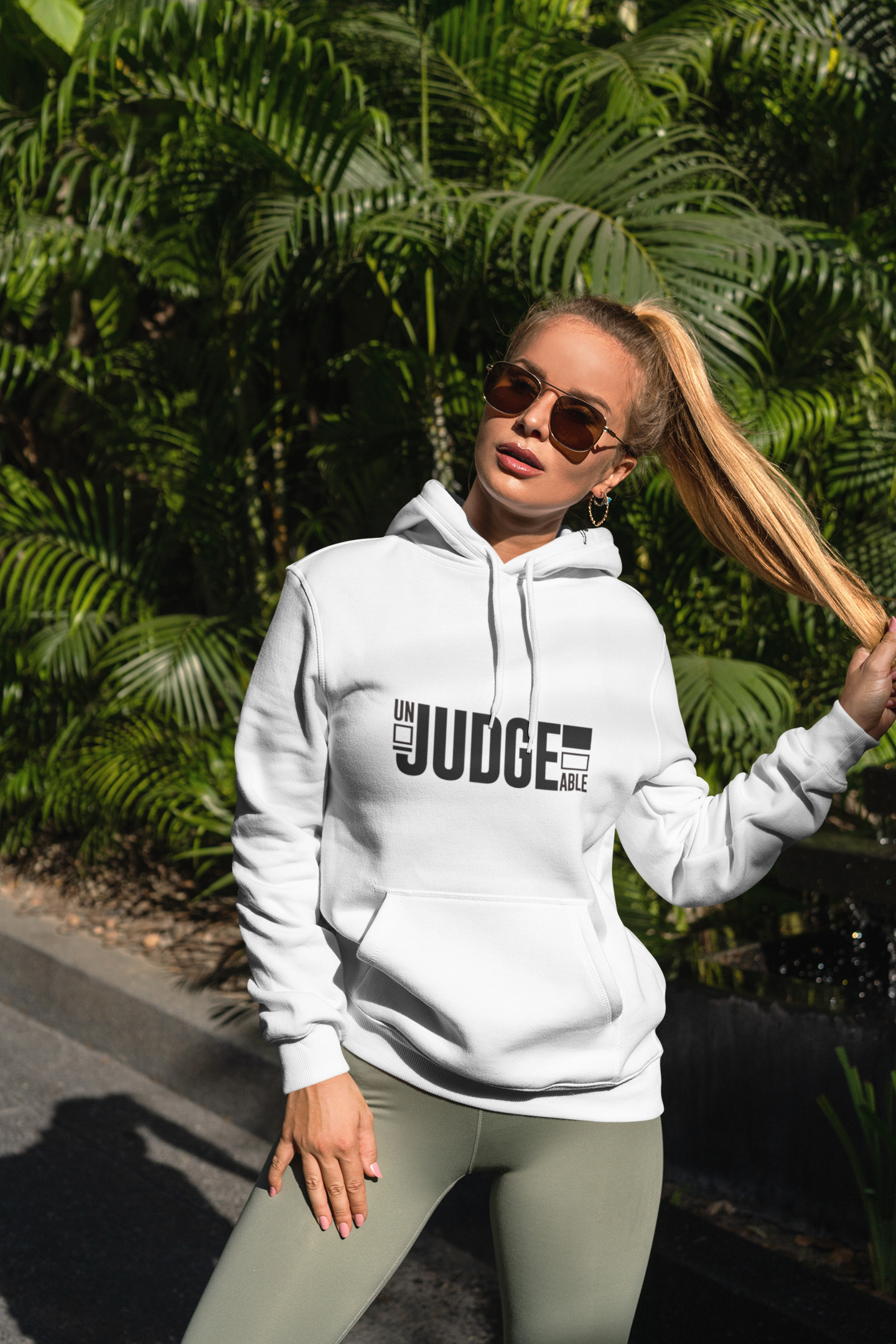 Unjudgeable Hoodie — Minimalist Bold Text Graphic Pullover Unjudgeable Hoodie — Minimalist Bold Text Graphic Pullover