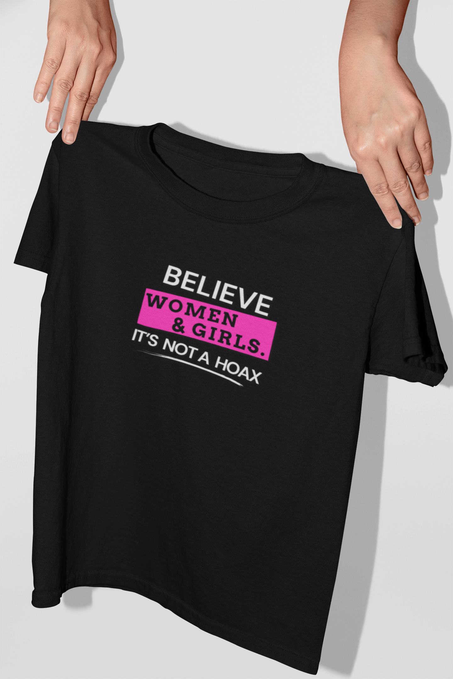 Believe Women & Girls Statement Unisex Jersey Tee. Soft Short Sleeve product thumbnail image Believe Women & Girls Statement Unisex Jersey Tee. Soft Short Sleeve product thumbnail image