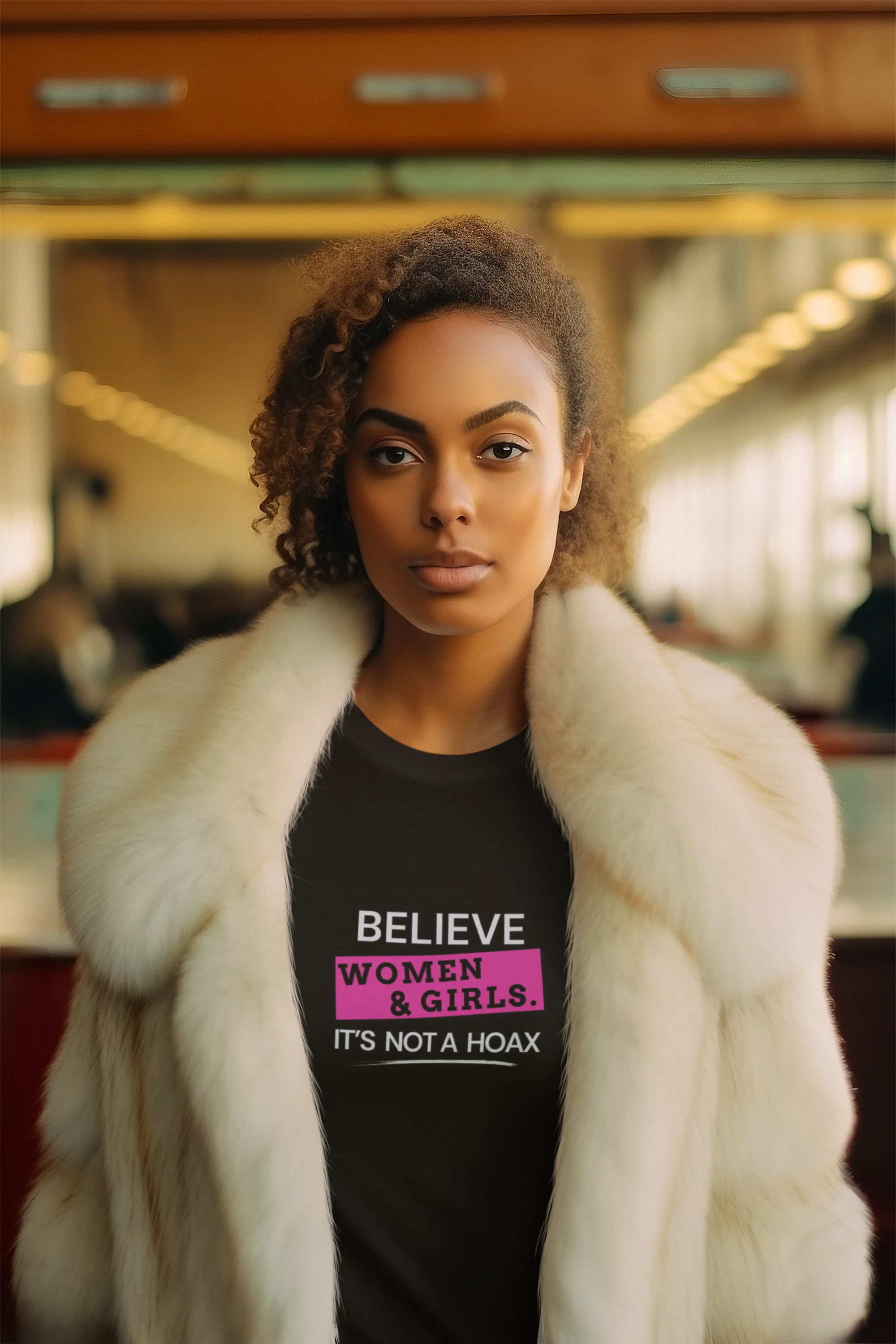 Believe Women & Girls Statement Unisex Jersey Tee. Soft Short Sleeve product thumbnail image Believe Women & Girls Statement Unisex Jersey Tee. Soft Short Sleeve product thumbnail image