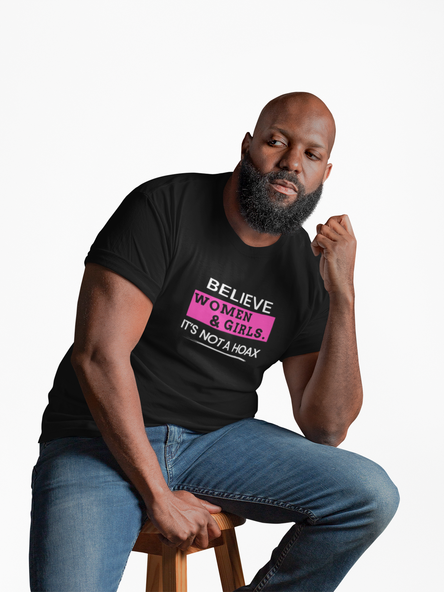 Believe Women & Girls Statement Unisex Jersey Tee. Soft Short Sleeve product thumbnail image Believe Women & Girls Statement Unisex Jersey Tee. Soft Short Sleeve product thumbnail image