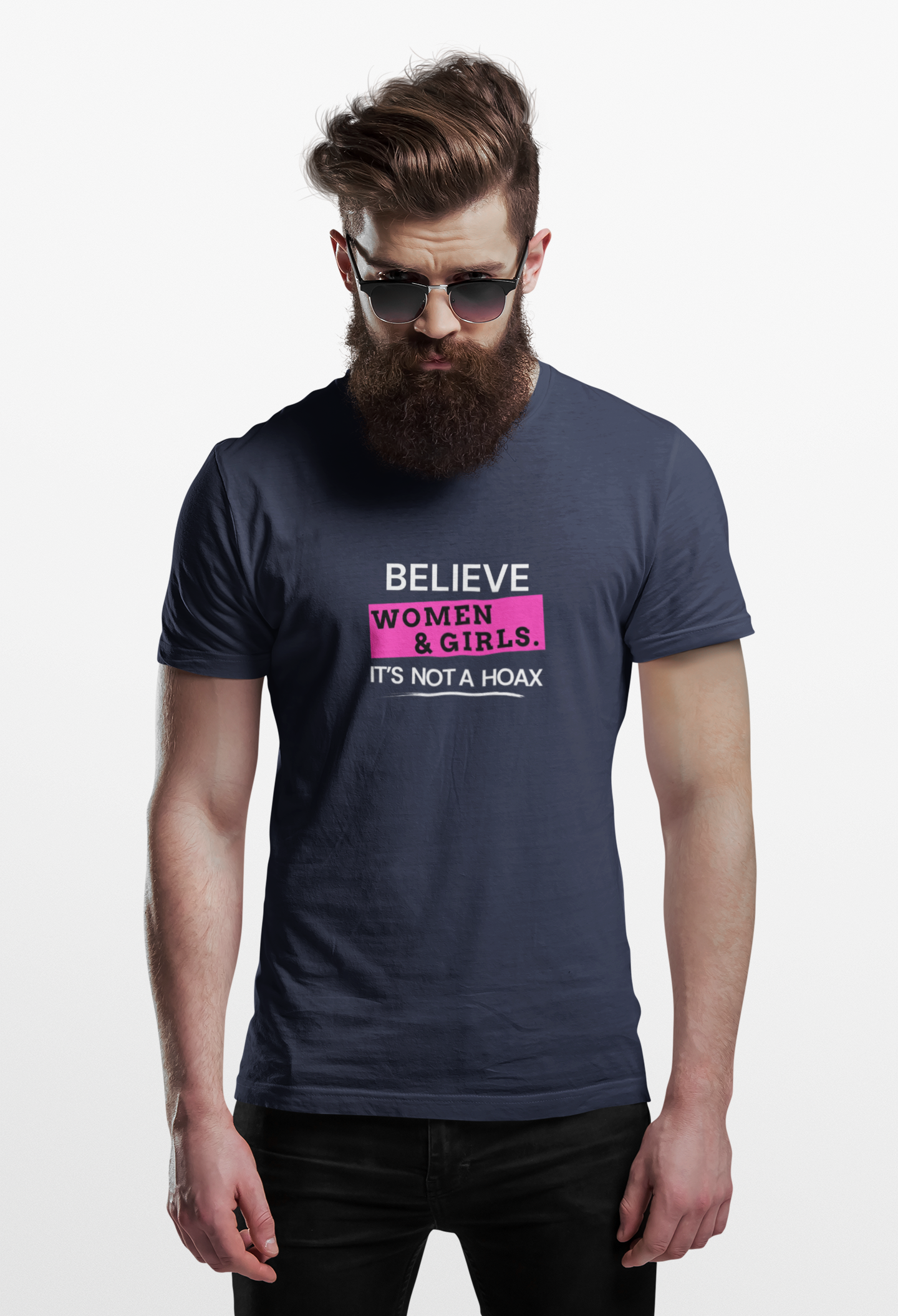 Believe Women & Girls Statement Unisex Jersey Tee. Soft Short Sleeve product thumbnail image Believe Women & Girls Statement Unisex Jersey Tee. Soft Short Sleeve product thumbnail image