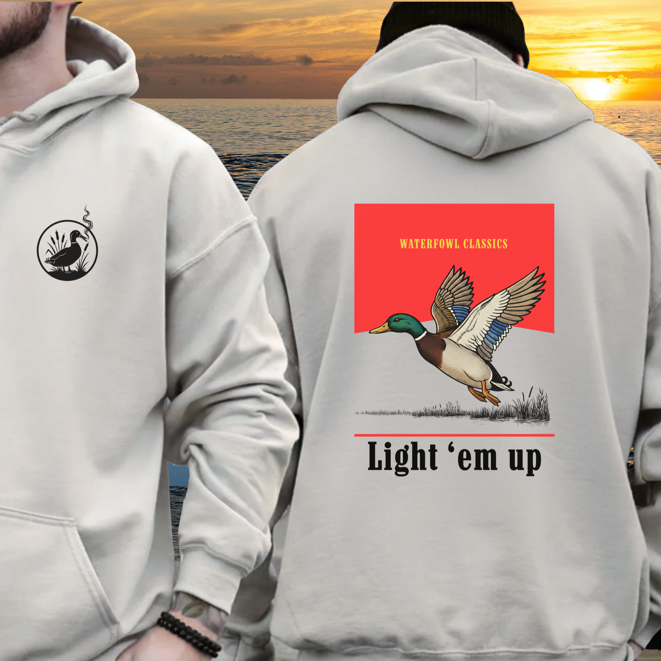Light 'Em Up Duck Hunting Hoodie | Duck Hunting Sweatshirt | Hunting Season Apparel product thumbnail image Light 'Em Up Duck Hunting Hoodie | Duck Hunting Sweatshirt | Hunting Season Apparel product thumbnail image