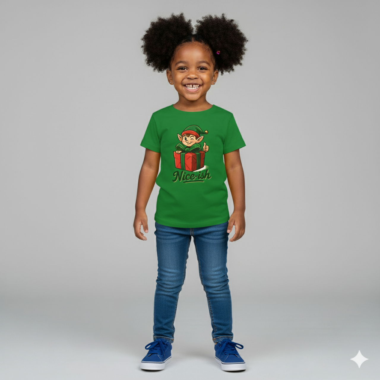 Kids Tee — 'Nice-ish' Elf Christmas Shirt Kids Tee — 'Nice-ish' Elf Christmas Shirt