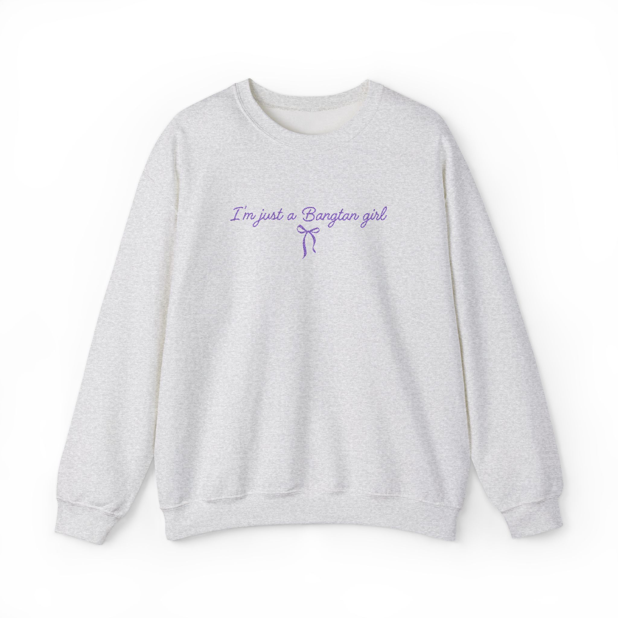 EMBROIDERED PURPLE THREAD Bangtan Girl Unisex Sweatshirt product thumbnail image EMBROIDERED PURPLE THREAD Bangtan Girl Unisex Sweatshirt product thumbnail image