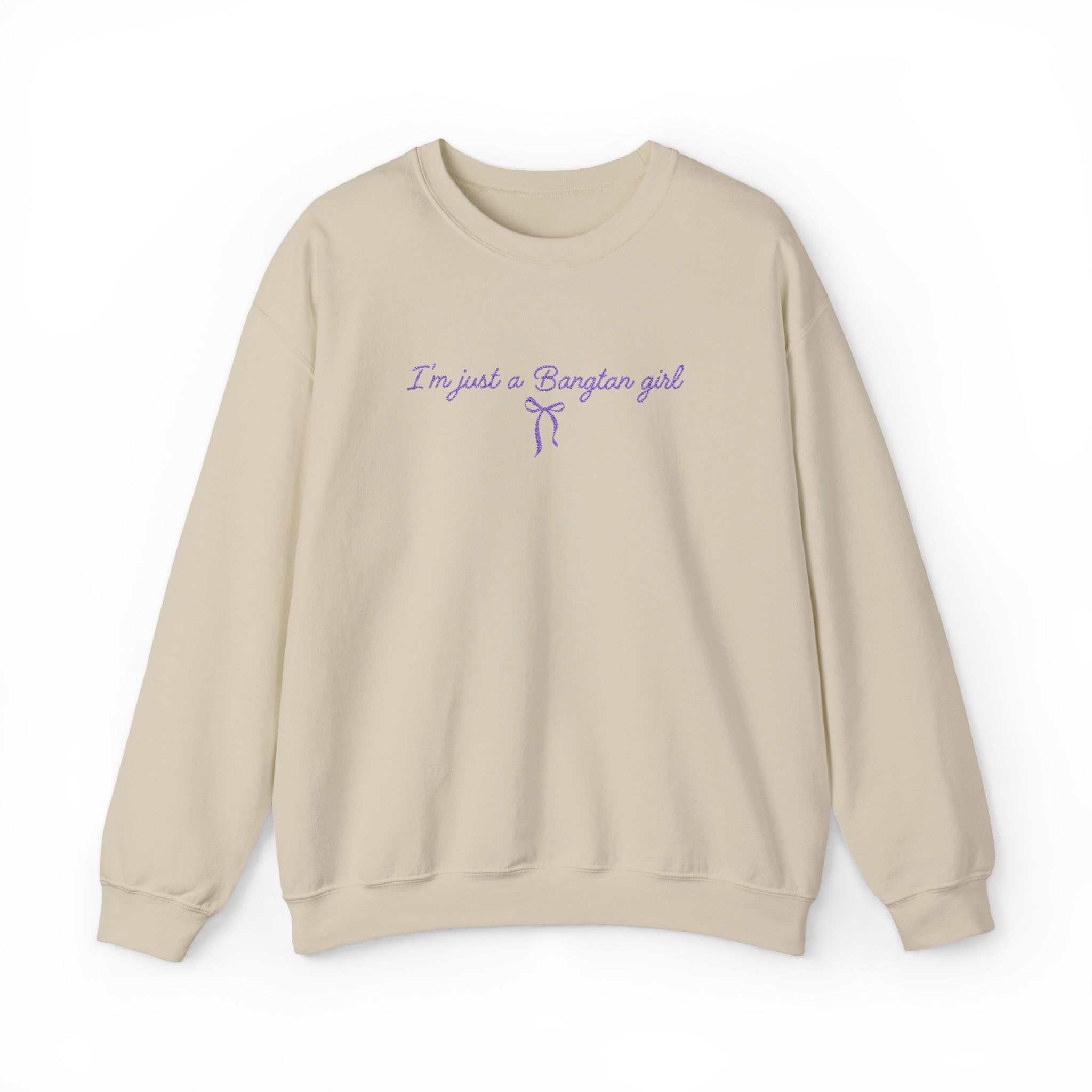 EMBROIDERED PURPLE THREAD Bangtan Girl Unisex Sweatshirt product thumbnail image EMBROIDERED PURPLE THREAD Bangtan Girl Unisex Sweatshirt product thumbnail image