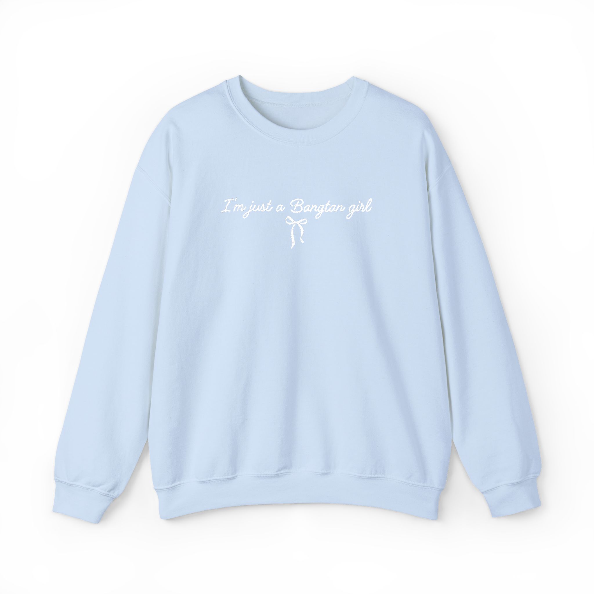 EMBROIDERED WHITE THREAD Bangtan Girl Unisex Sweatshirt product thumbnail image EMBROIDERED WHITE THREAD Bangtan Girl Unisex Sweatshirt product thumbnail image