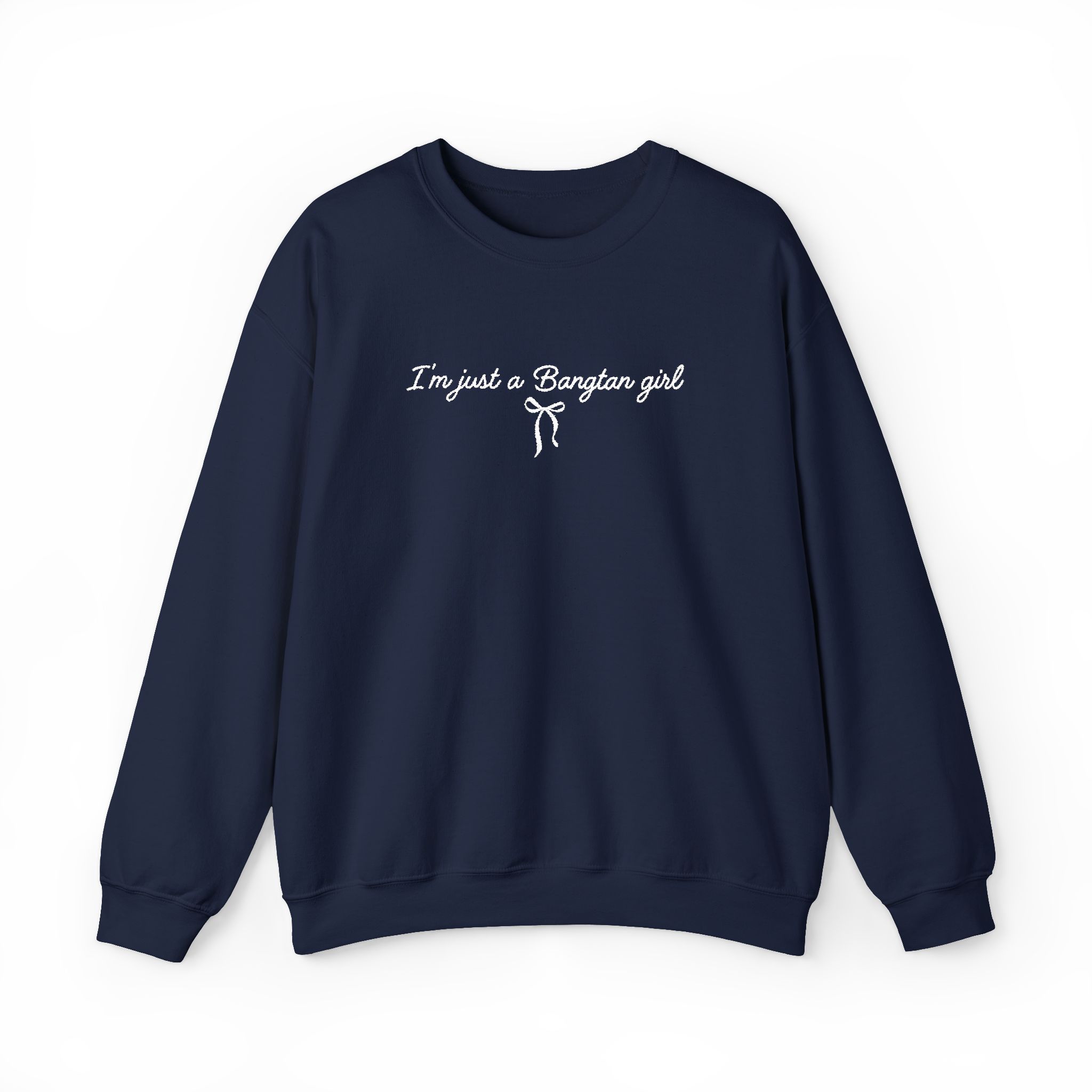 EMBROIDERED WHITE THREAD Bangtan Girl Unisex Sweatshirt product thumbnail image EMBROIDERED WHITE THREAD Bangtan Girl Unisex Sweatshirt product thumbnail image