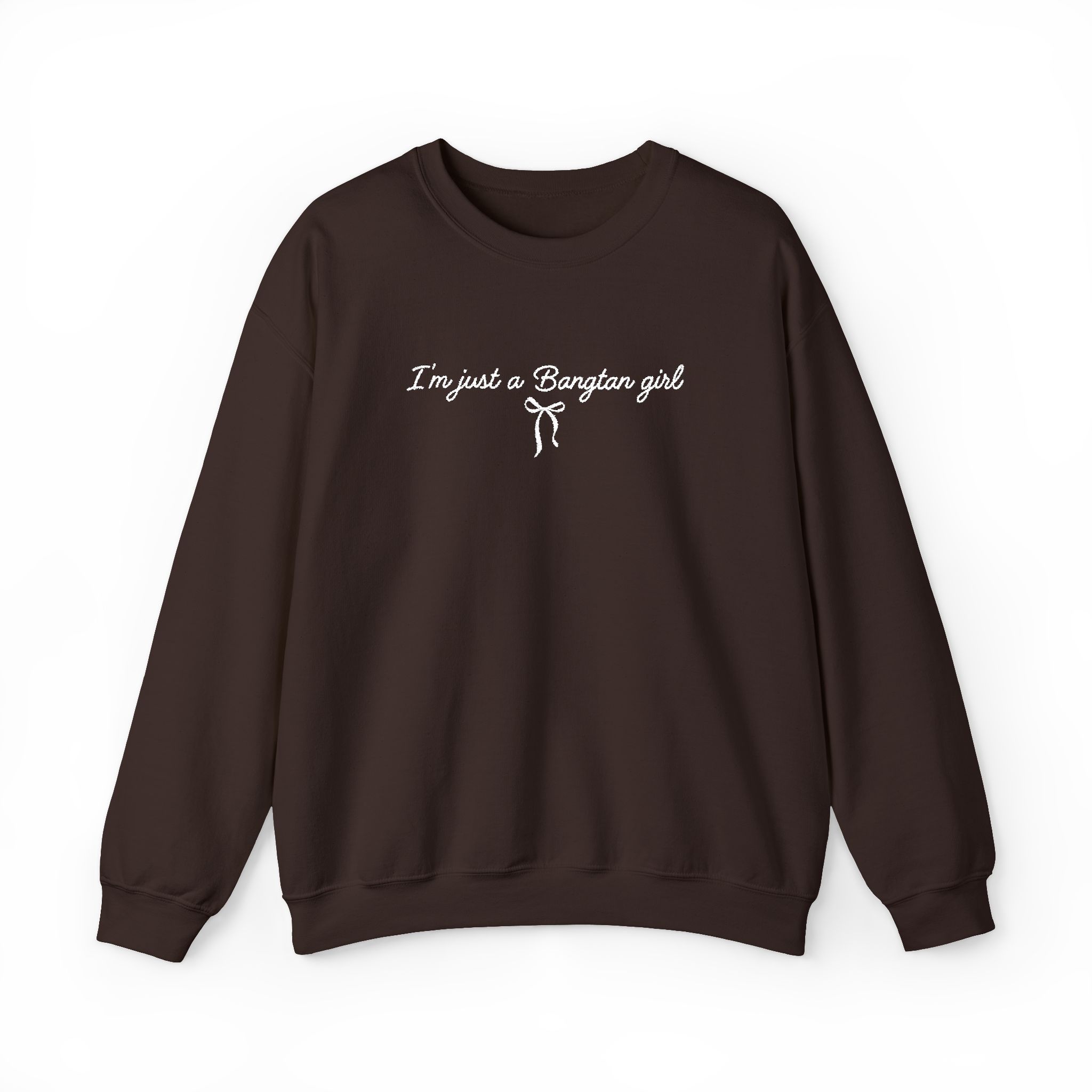 EMBROIDERED WHITE THREAD Bangtan Girl Unisex Sweatshirt product thumbnail image EMBROIDERED WHITE THREAD Bangtan Girl Unisex Sweatshirt product thumbnail image