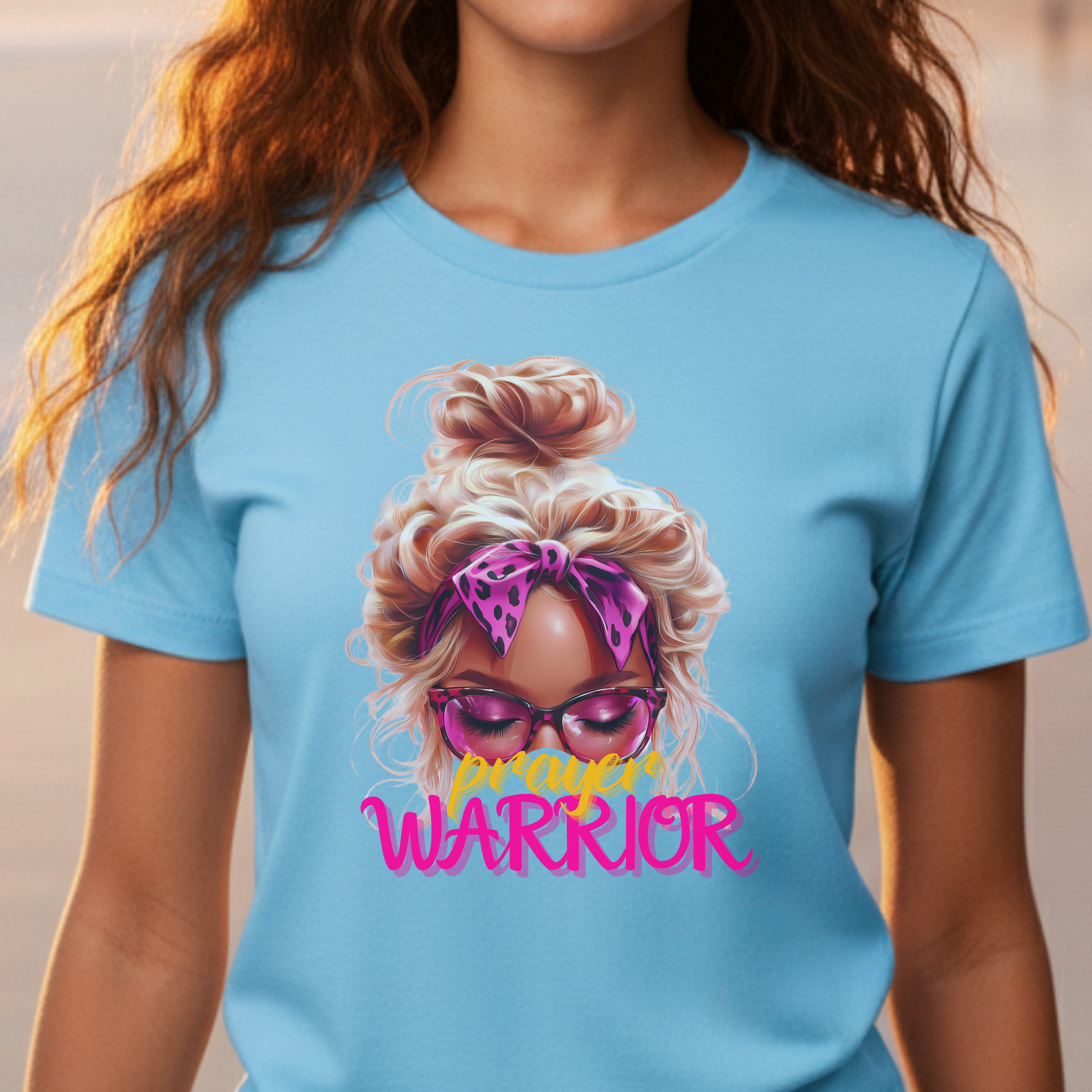"Prayer Warrior" – Wear Your Faith. Walk in Power, Christian Women Cotton T-shirt, Motivational, Inspirational Gift product thumbnail image