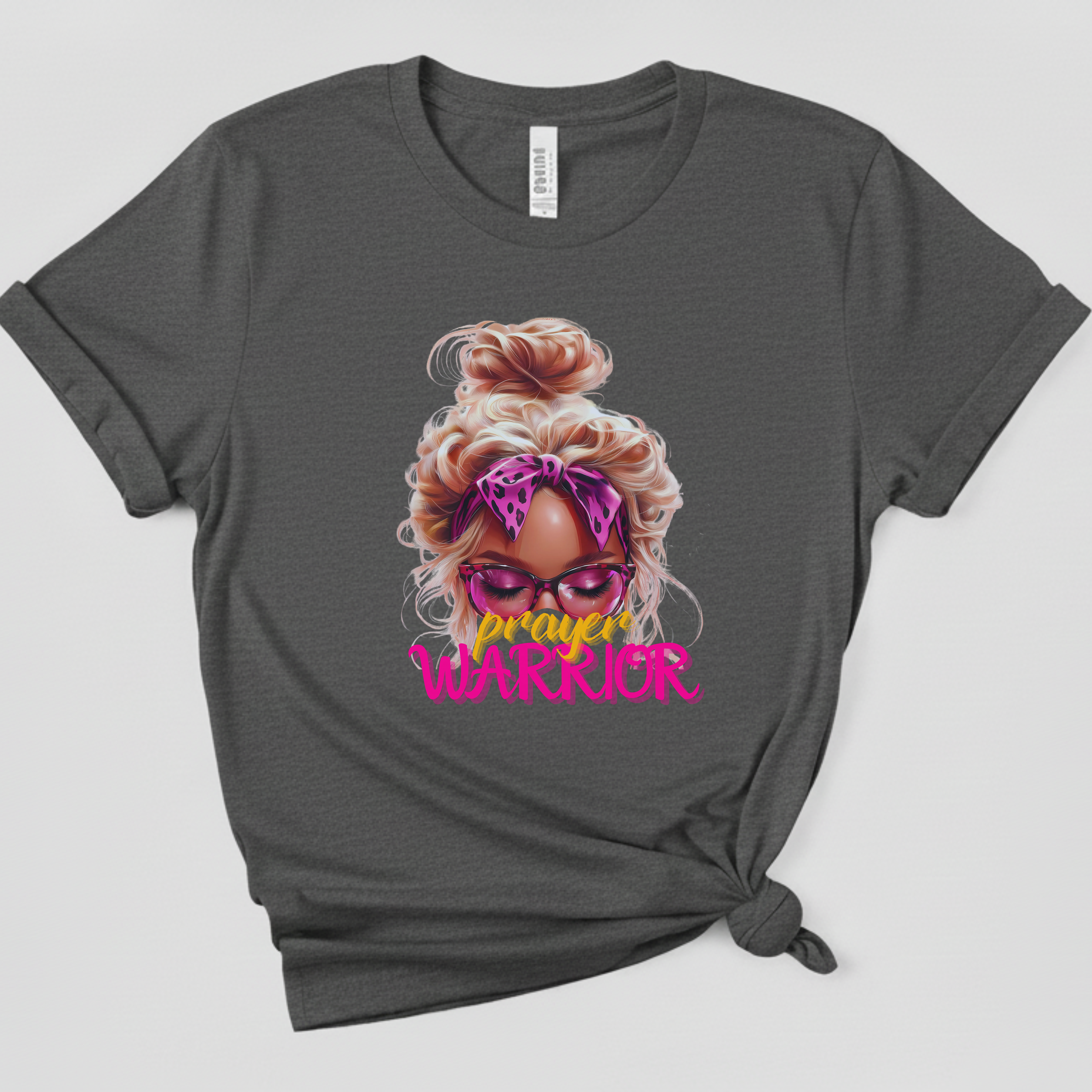 "Prayer Warrior" – Wear Your Faith. Walk in Power, Christian Women Cotton T-shirt, Motivational, Inspirational Gift product thumbnail image