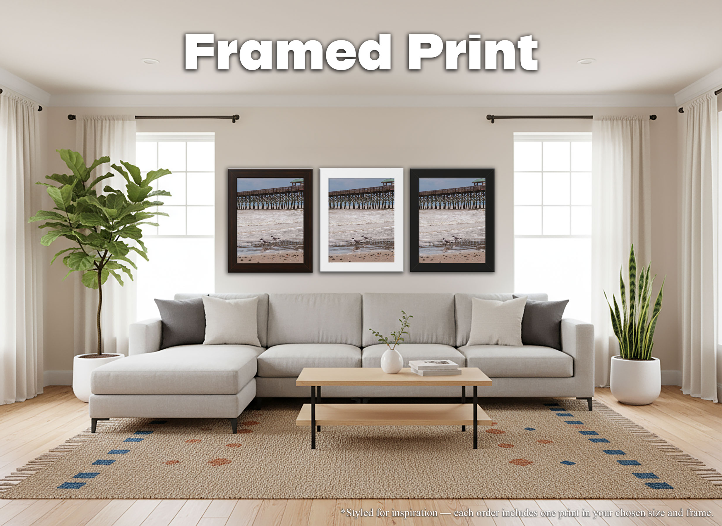 Seagulls on Shore Next to Folly Beach Ocean Pier - Framed Print - South Carolina Coastal Birds Photography Art, Home Décor #8 product thumbnail image Seagulls on Shore Next to Folly Beach Ocean Pier - Framed Print - South Carolina Coastal Birds Photography Art, Home Décor #8 product thumbnail image