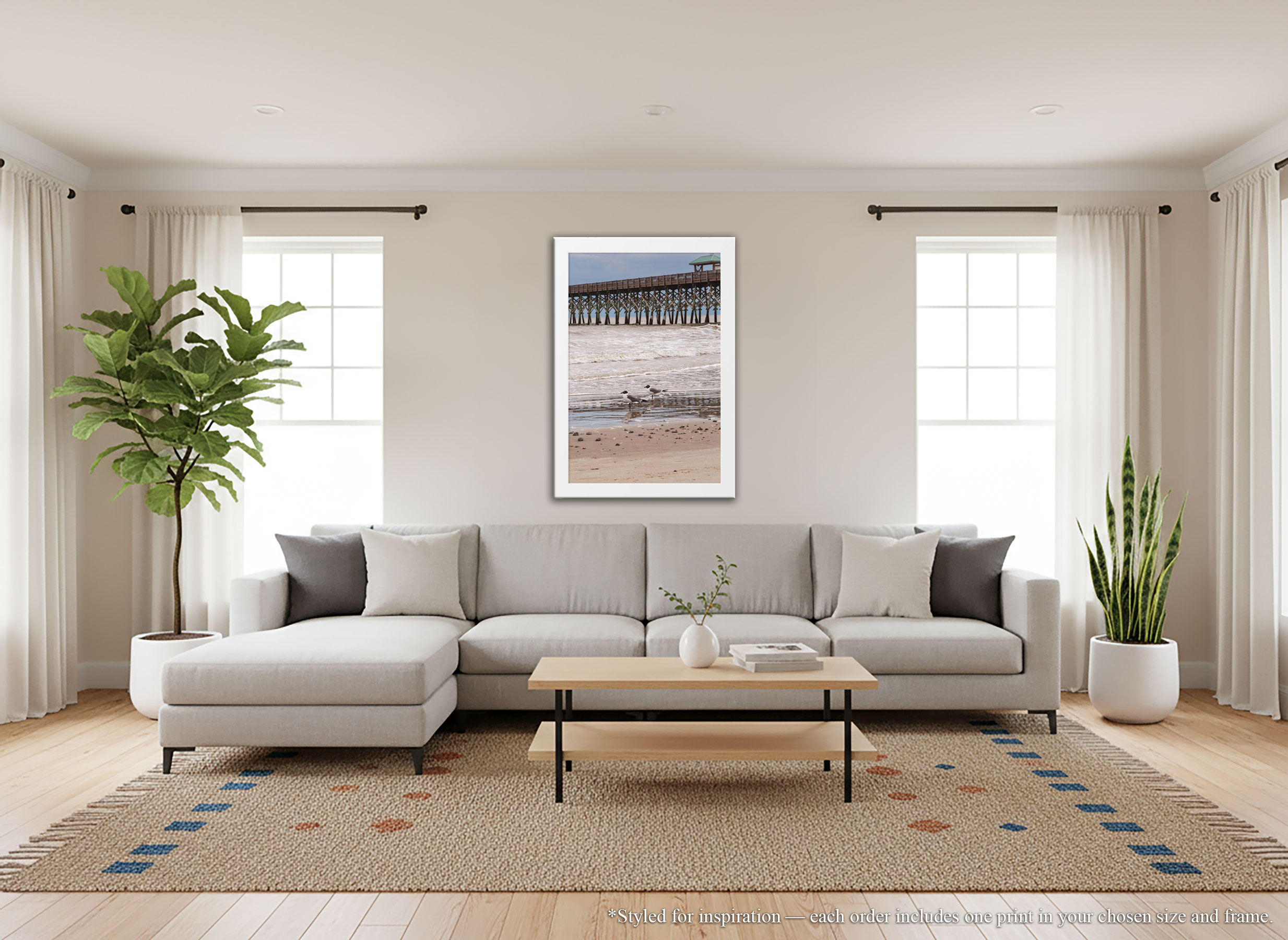 Seagulls on Shore Next to Folly Beach Ocean Pier - Framed Print - South Carolina Coastal Birds Photography Art, Home Décor #8 product thumbnail image Seagulls on Shore Next to Folly Beach Ocean Pier - Framed Print - South Carolina Coastal Birds Photography Art, Home Décor #8 product thumbnail image